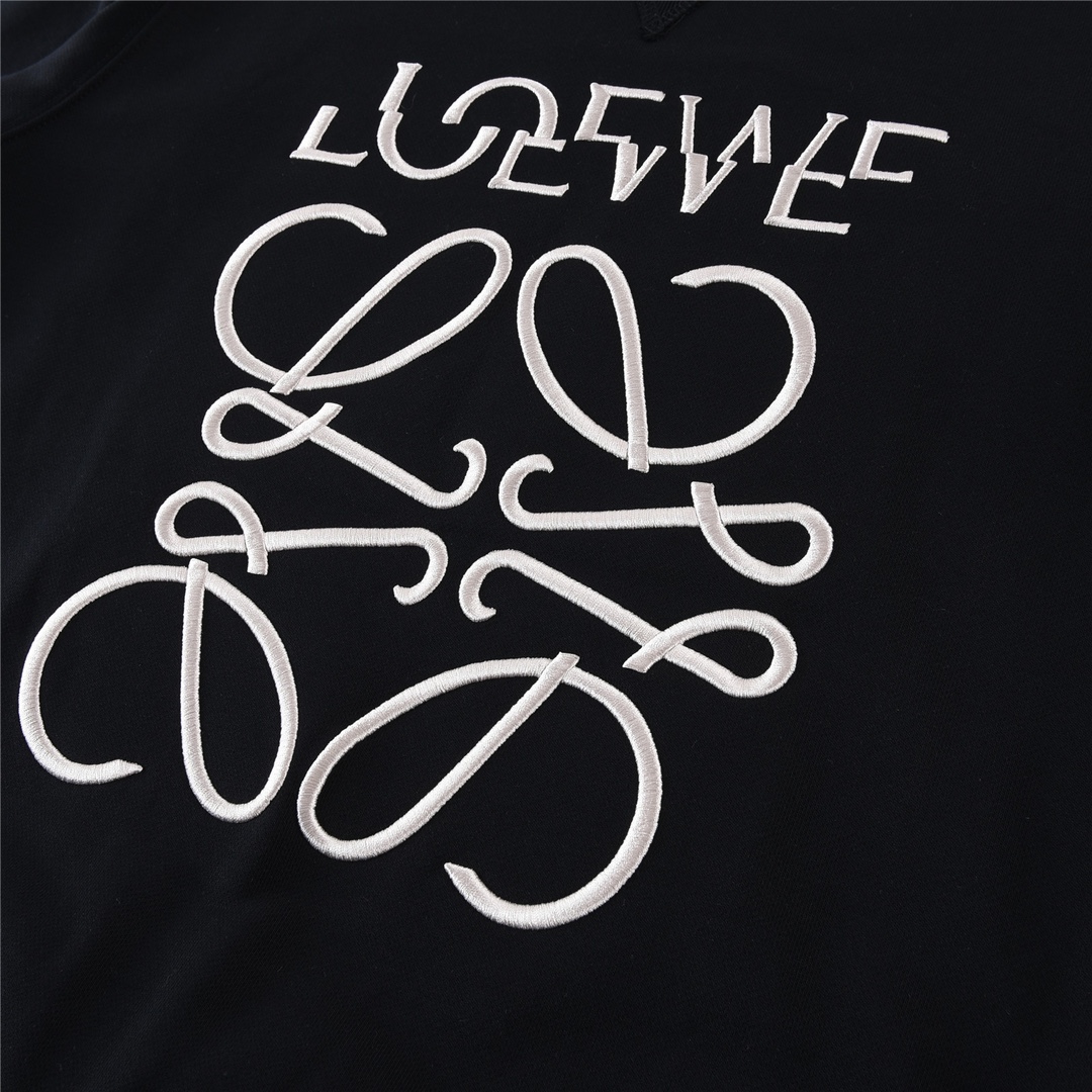 16罗意威Loewe 错位logo立体刺绣卫衣