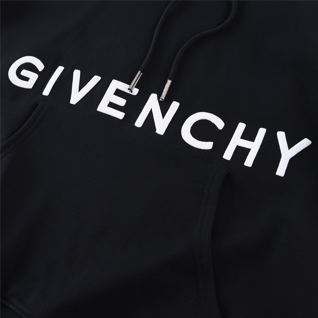 18纪梵希Givenchy 24FW 经典前后立体刺绣连帽卫衣