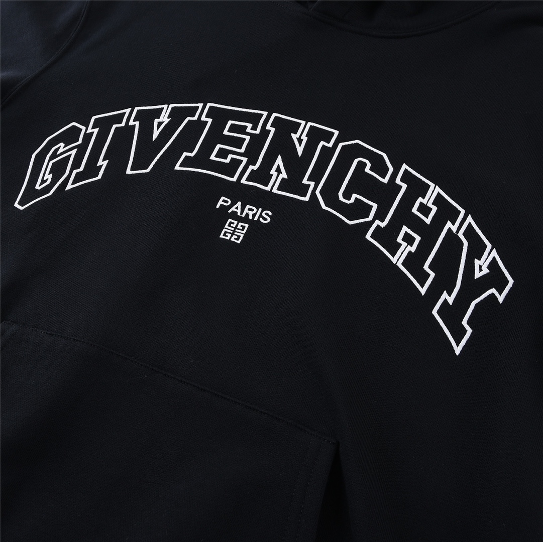 18纪梵希Givenchy 24FW 经典英文刺绣连帽卫衣