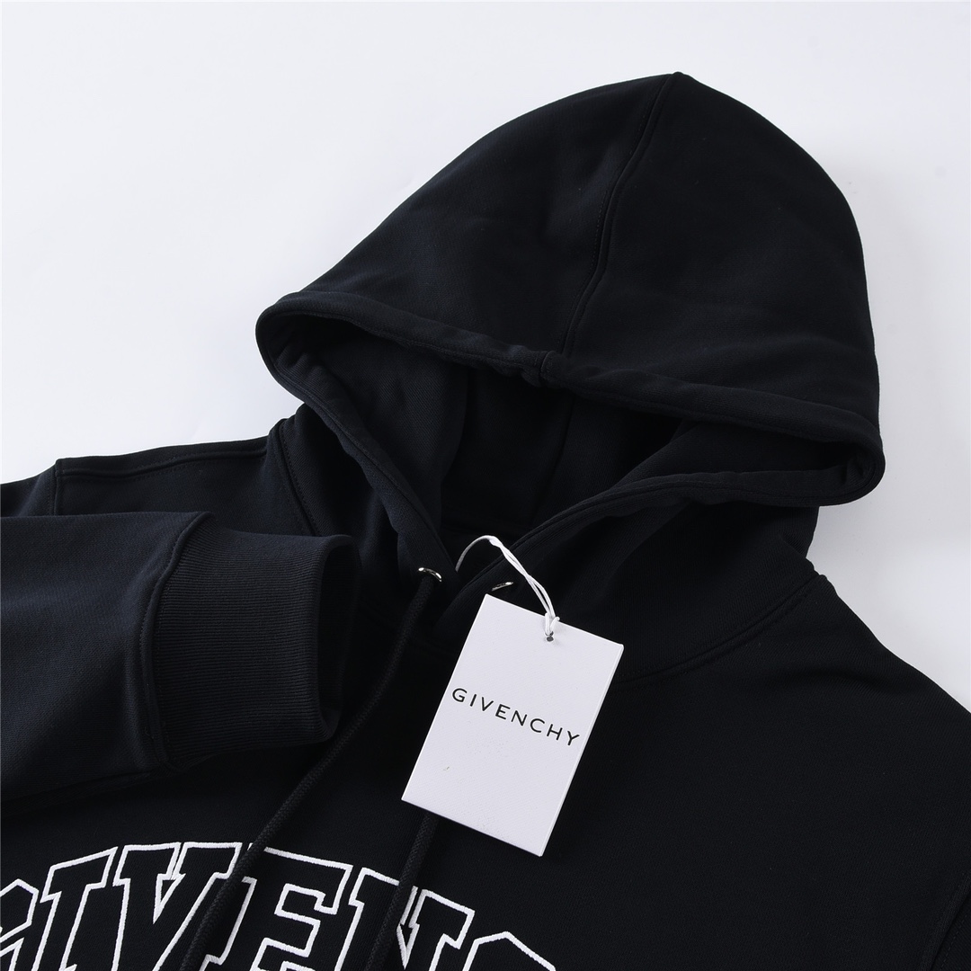 18纪梵希Givenchy 24FW 经典英文刺绣连帽卫衣