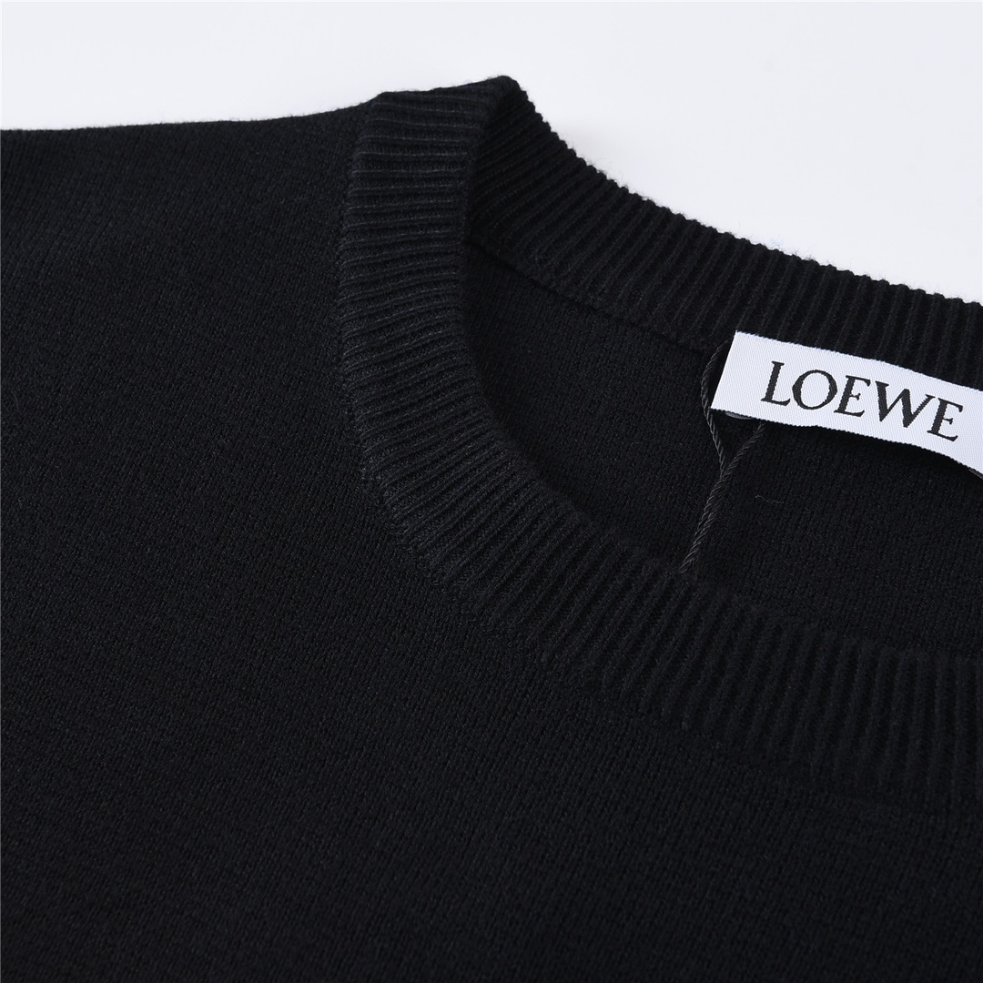 20罗意威Loewe 24FW 风化编织刺绣毛衣