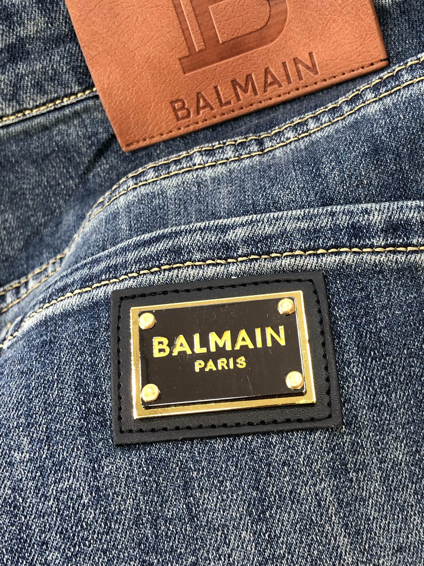 Balmain Men's 2025 Spring/Summer Jeans - Washed Denim, Soft & Comfortable 9 i1747218529913 716 0 7