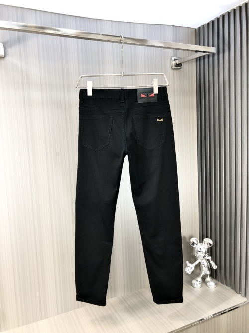 Fendi Men's Black Washed Denim Jeans - Soft, Comfortable & Stylish 1 Fendi Men's Black Washed Denim Jeans - Soft, Comfortable & Stylish