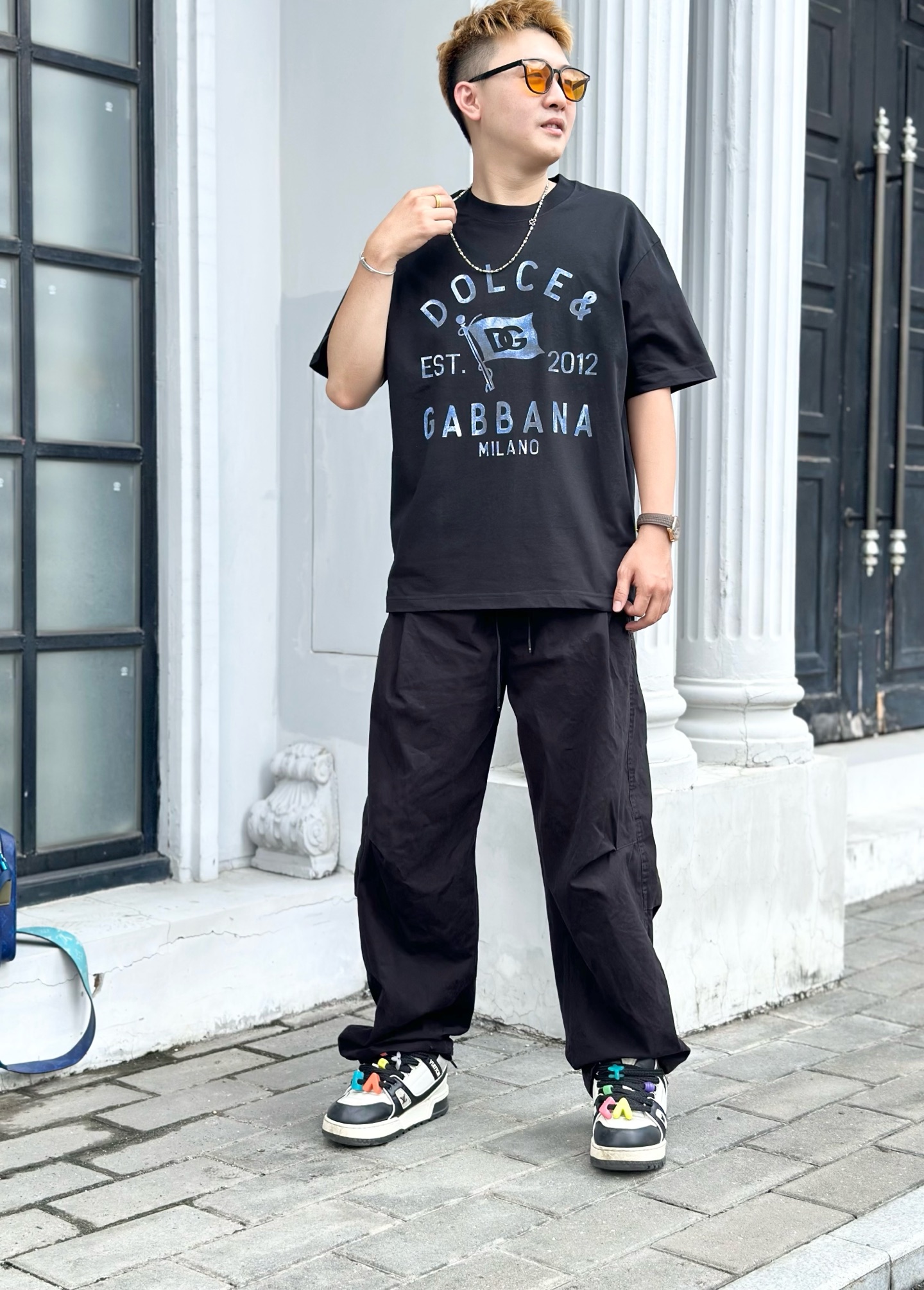 NO:467215,. D&G.2025ss Snake Year New Year Spring and Summer Boutique Short-sleeved T-shirts for the official website synchronization High-end quality Customized top-grade cotton fabrics, 1:1 made by top manufacturers, d4 fashion brand heavy craft logo design, soft and delicate touch, skin-friendly and comfortable to wear, versatile and casual, the upper body is very good, handsome, trendy men's essential products S-2XL.s wear 175/130, Dolce&Gabbana, T-shirt,tees, t-shirt,alexander wang19860909. D&G.2025ss蛇年贺岁款春夏精品短袖T恤 官网同步 高端品质 定制顶级纯棉面料,顶级大厂1:1制作,d4时尚大牌重工艺logo设计,手感柔软细腻 穿着亲肤舒适 百搭休闲 上身非常赞 帅气 潮男必备品 尺码S-2XL.s穿175/130,,Dolce&Gabbana,T-shirt,tees，t-shirt,alexander wang,Men's clothing