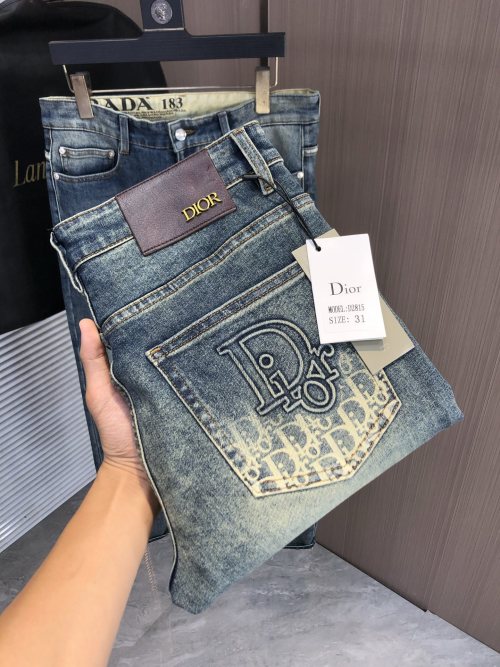 Dior Slim-Fit Jeans with Distressed Wash and Signature Logo Detail 33 Dior Slim-Fit Jeans with Distressed Wash and Signature Logo Detail