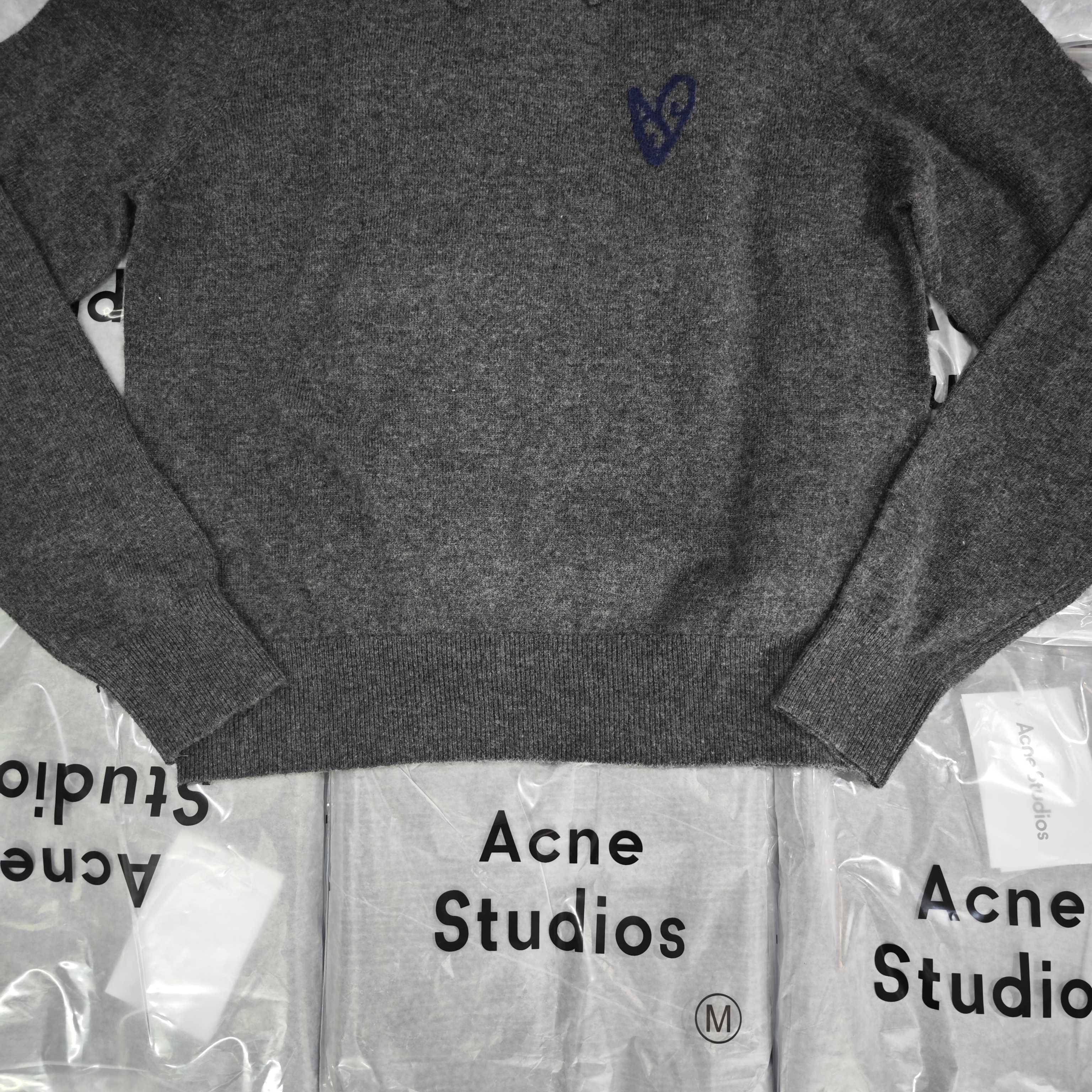 “High-End Quality Women’s Clothes: ACNE25 Heart-Weaving Wool Needles for Autumn in Dark Ash and Khaki” - 图片 6