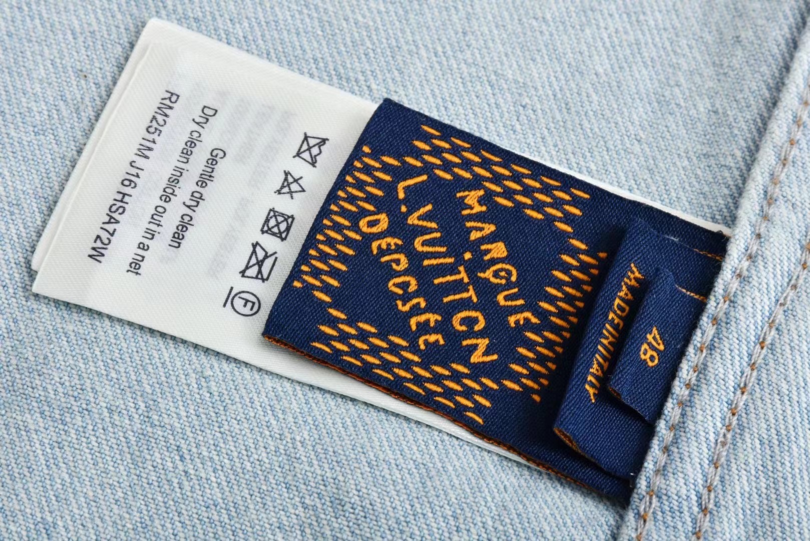 Louis Vuitton Denim Jacket, Multicolor Square Pattern, Sizes S-XL 9 i1742326399454 8466 0 8