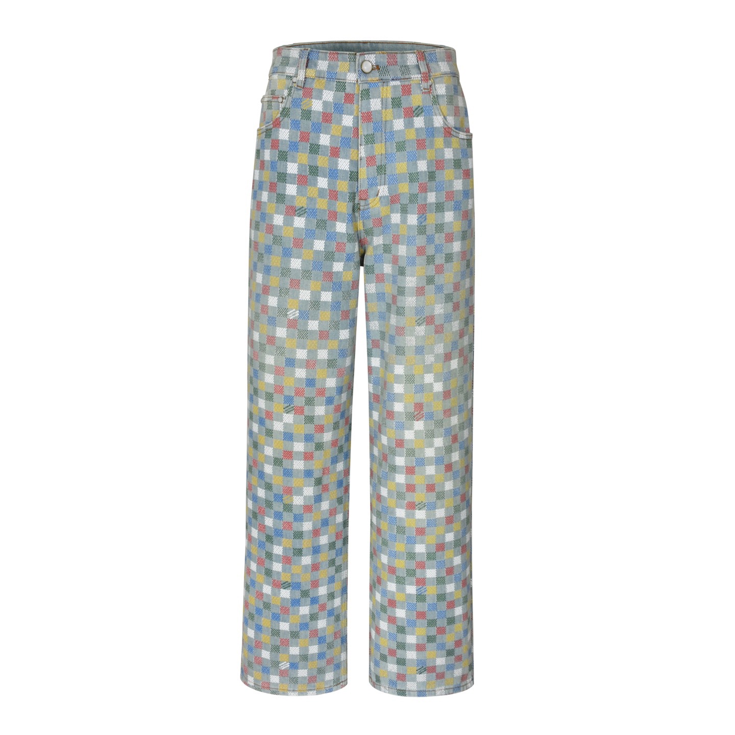 Louis Vuitton Multicolor Pixelated Damier Denim Jeans S-XL 2 i1743055473702 681 0 0