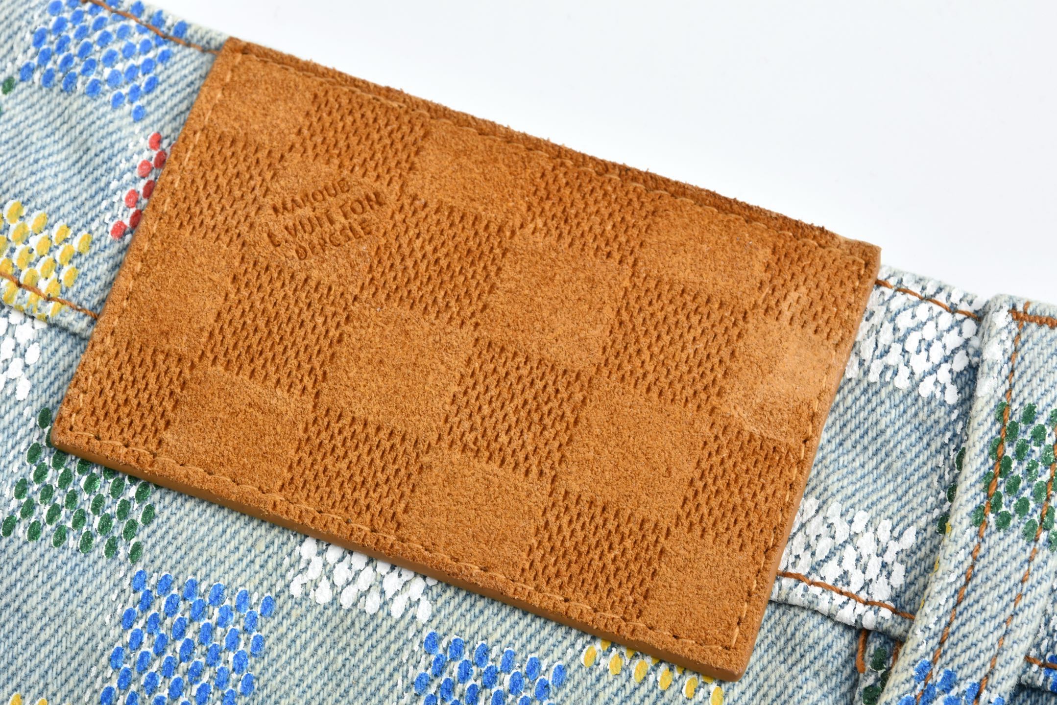 Louis Vuitton Multicolor Pixelated Damier Denim Jeans S-XL 8 i1743055475300 5335 0 6