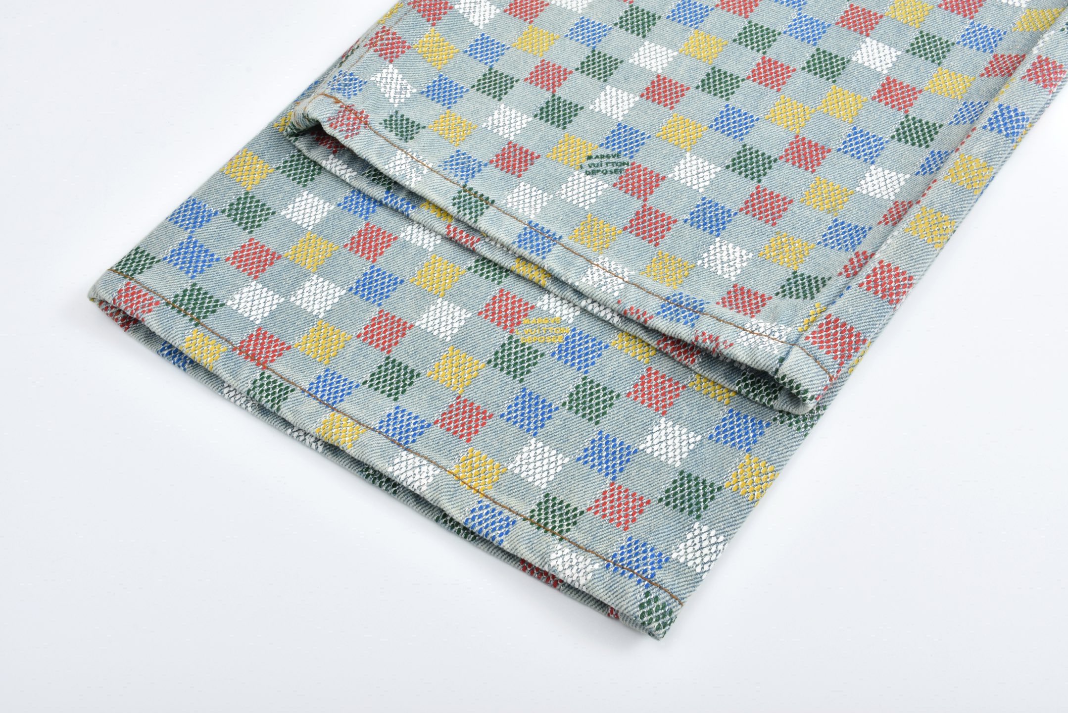Louis Vuitton Multicolor Pixelated Damier Denim Jeans S-XL 6 i1743055475335 618 0 4