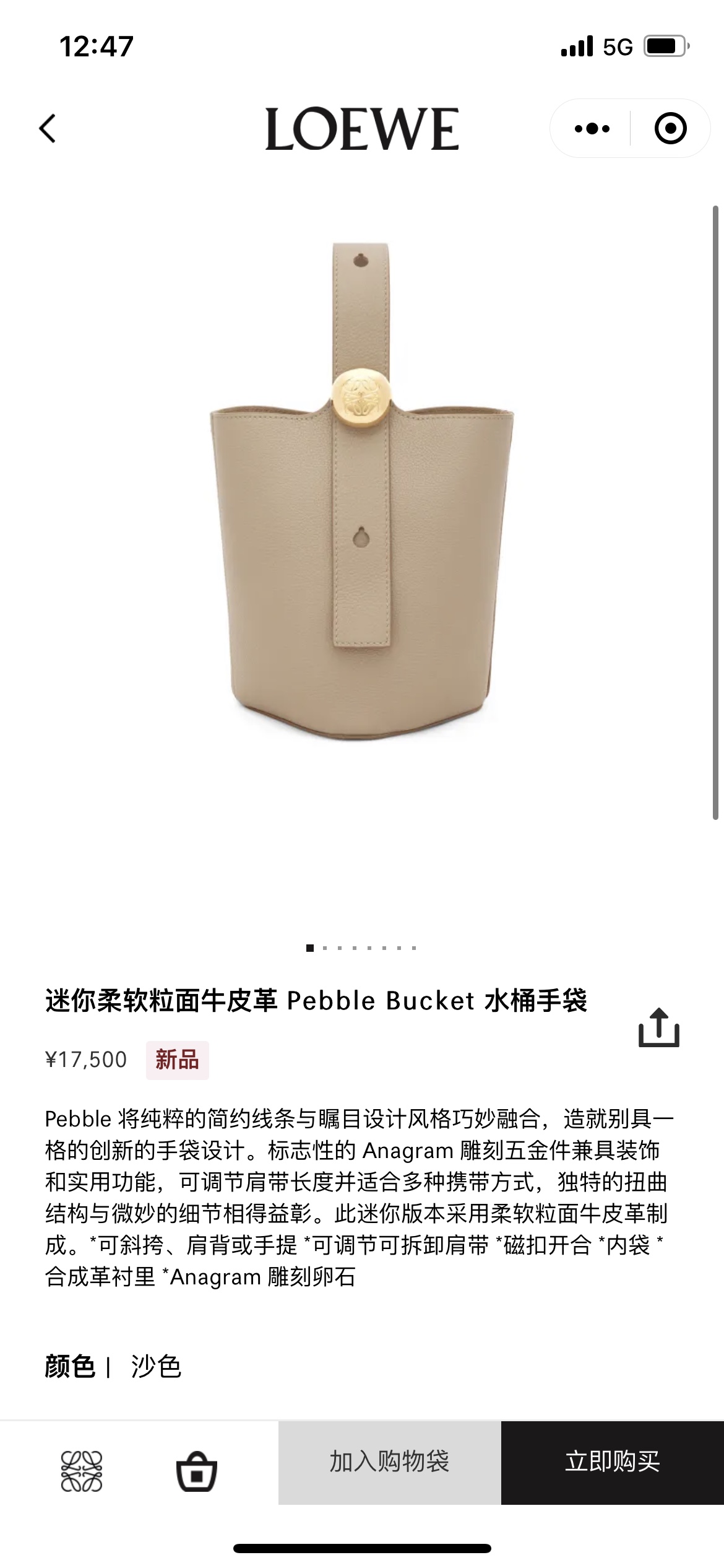 NO:343007,#Official website picture#, new model     Pebble Bucket Bucket19860909#官网图#,新款    Pebble Buc,Bag