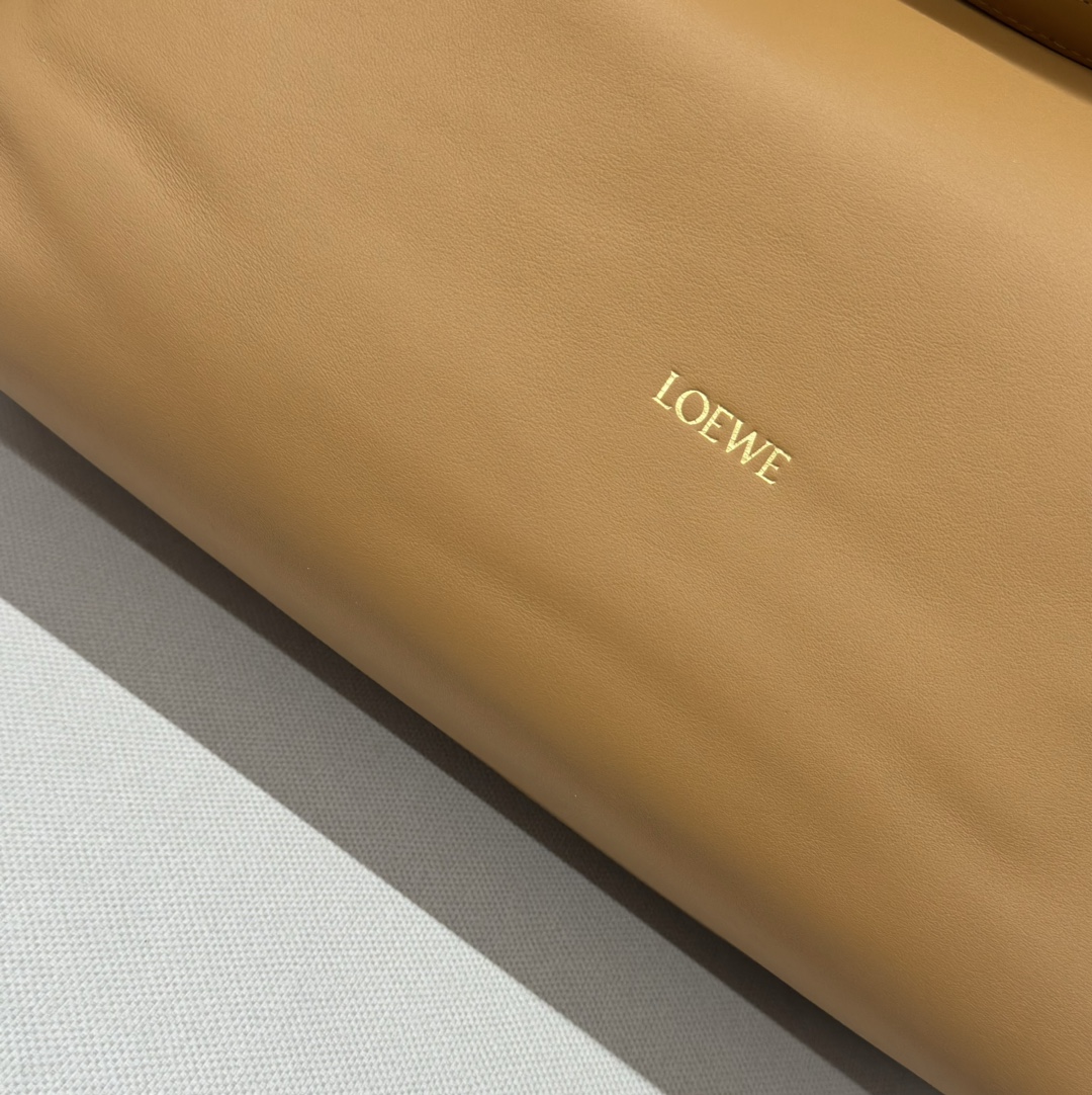 LOEWE Flamenco Large Nappa Leather Drawstring Tote Bag, Tan 6 i1713203035 322 3