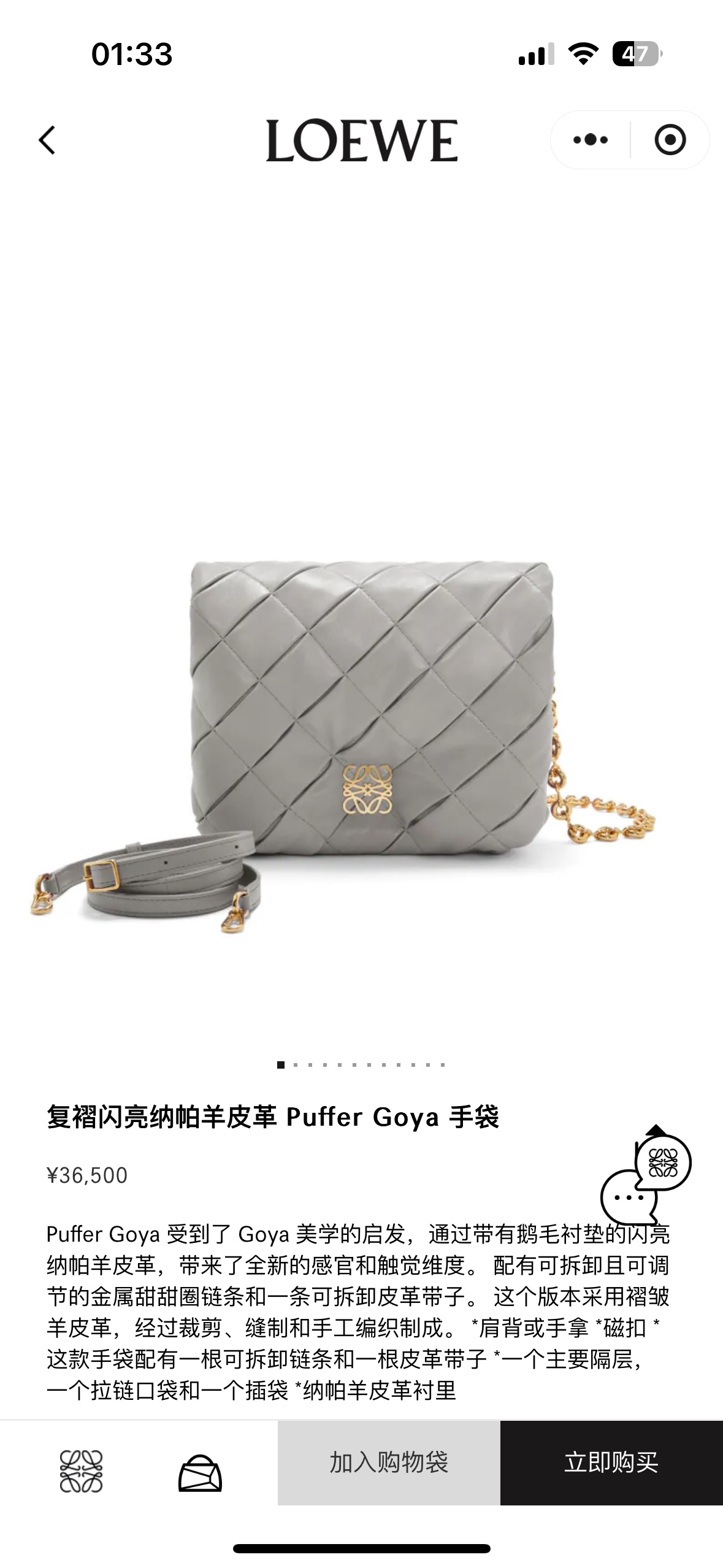 NO:342334,#Official website picture#,Puffer Goya handbag    19860909#官网图#,Puffer Goya,Bag