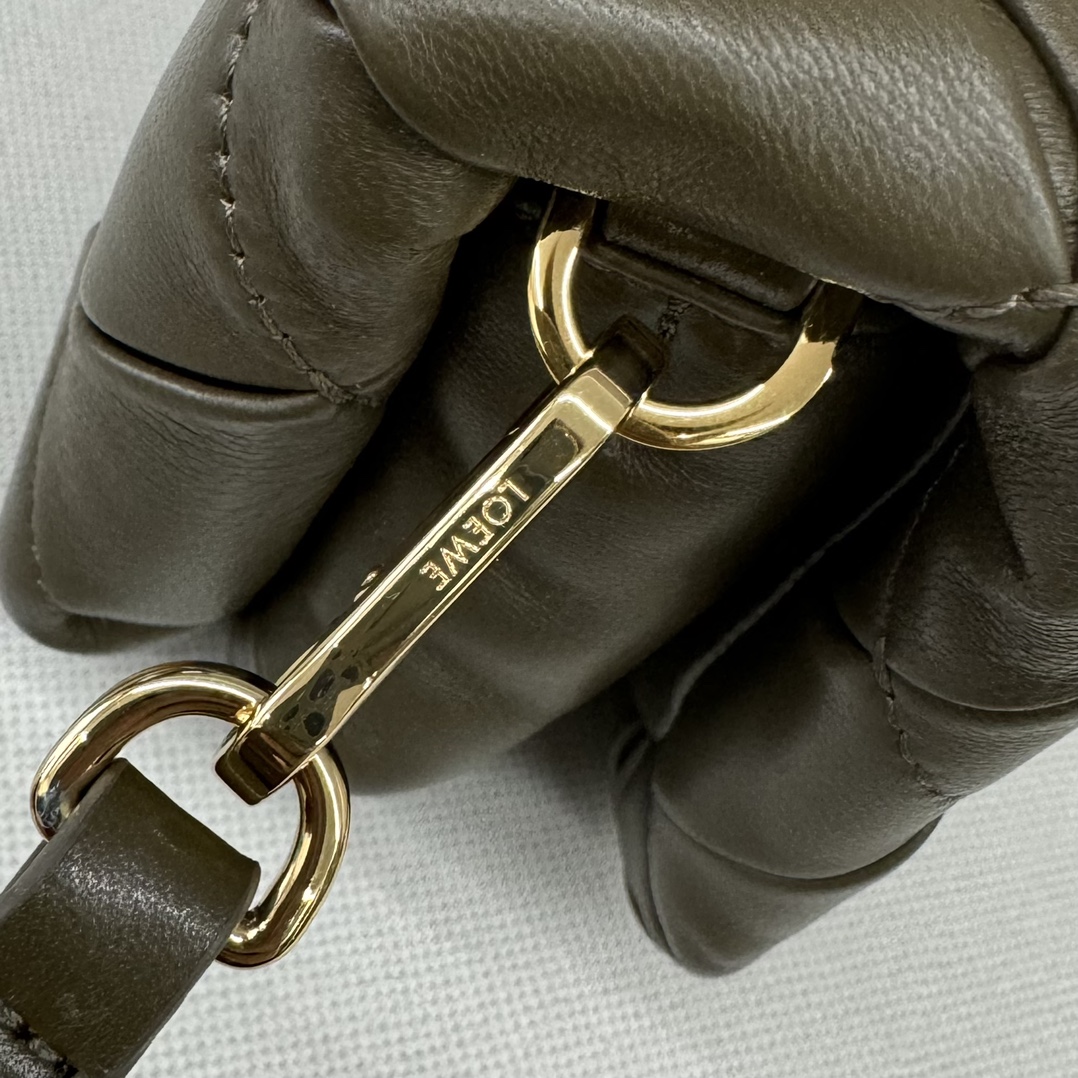 Loewe Puffer Goya Mini Bag in Olive Nappa Leather with Chain and Strap 7 i1720961192 8395 4