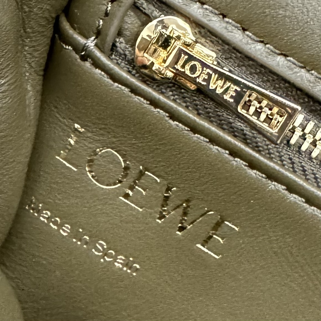 Loewe Puffer Goya Mini Bag in Olive Nappa Leather with Chain and Strap 10 i1720961193 1363 7