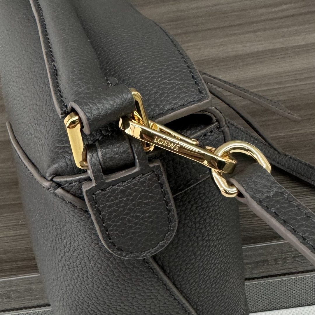 LOEWE Puzzle Edge Bag in Soft Grained Calfskin Leather, Gray, Mini Size 8 i1732296442 7179 0