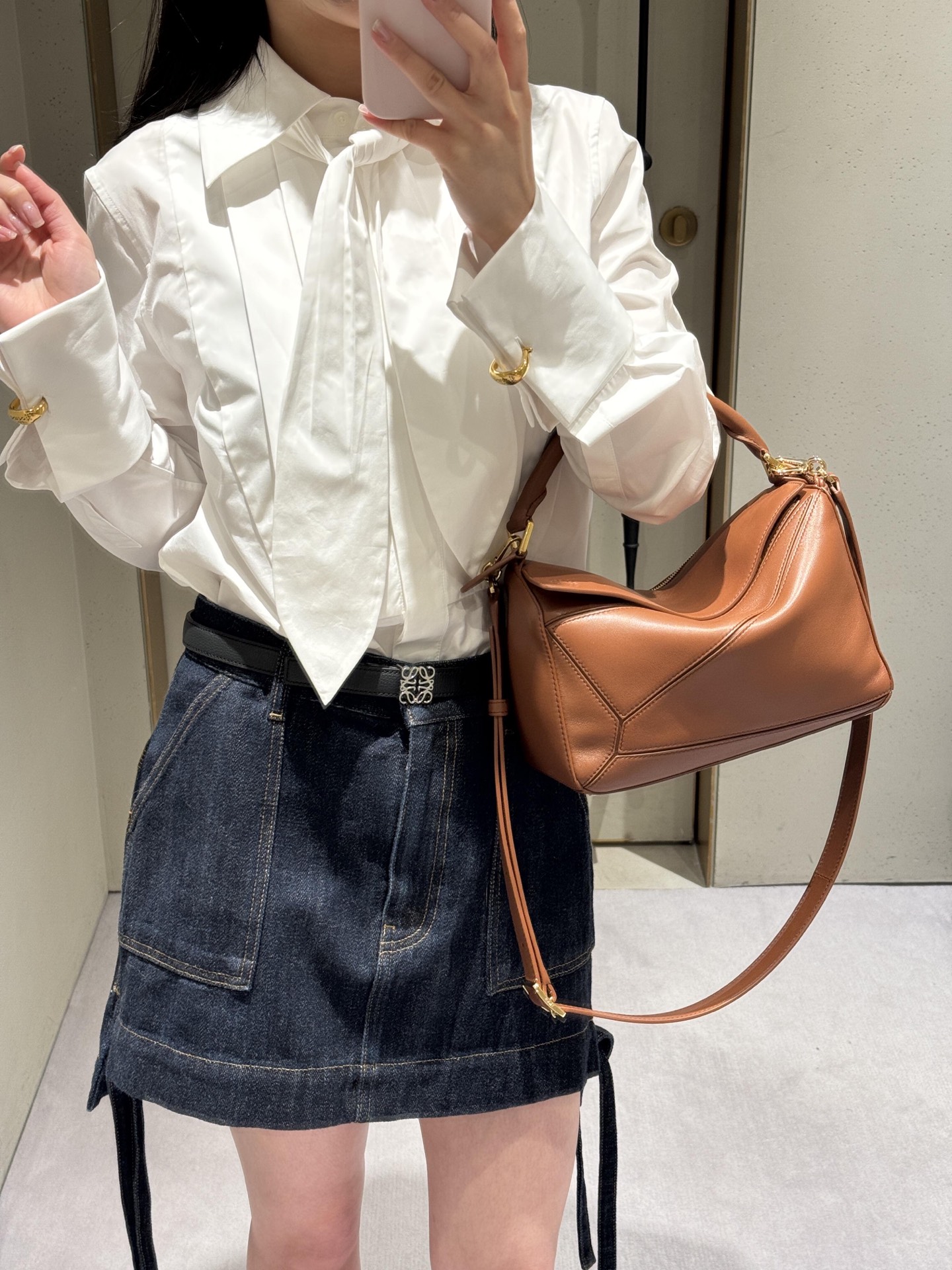 Puzzle Feather Light Nappa Leather Handbag Top Handle Bag 2 i1743440399273 6206 0 1