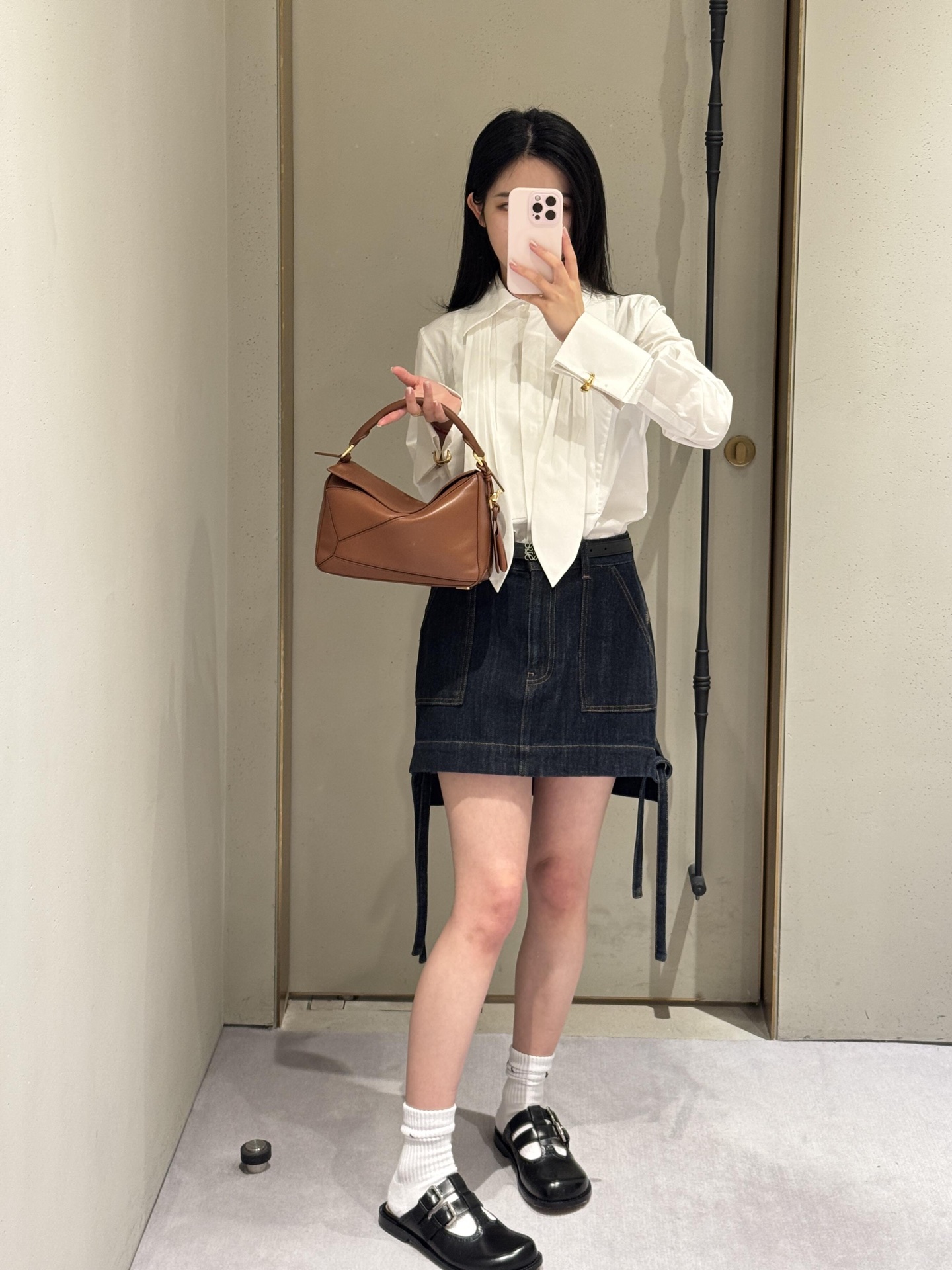 Puzzle Feather Light Nappa Leather Handbag Top Handle Bag 5 i1743440399568 9585 0 4