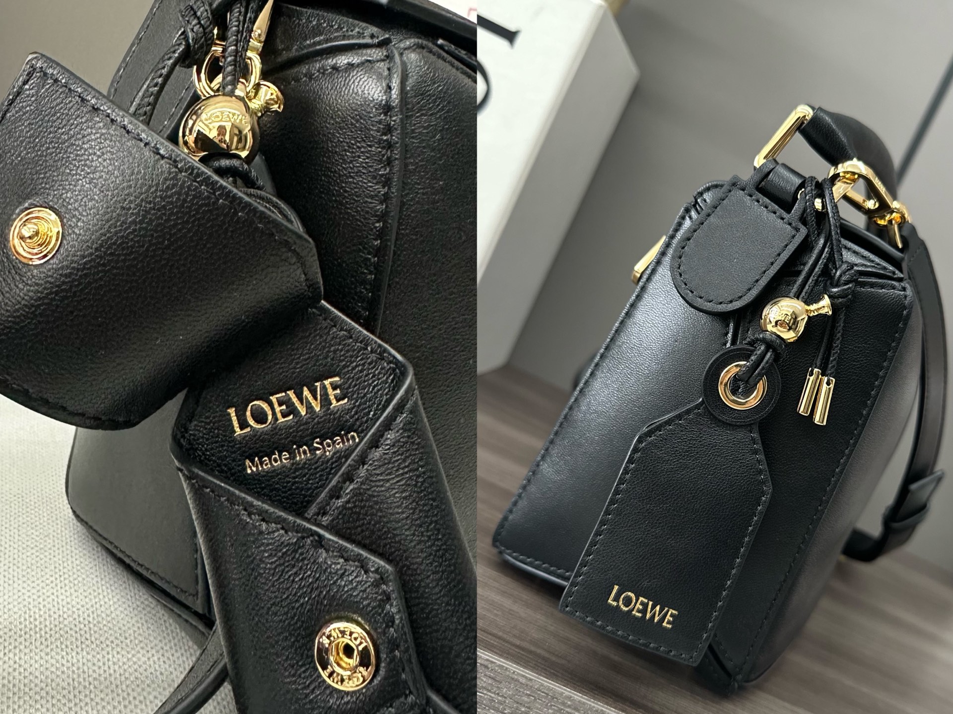 Loewe Puzzle Small Nappa Leather Featherlight Handbag, Black, 24 x 10.5 x 16.5 cm 6 i1743522120456 3492 0 4