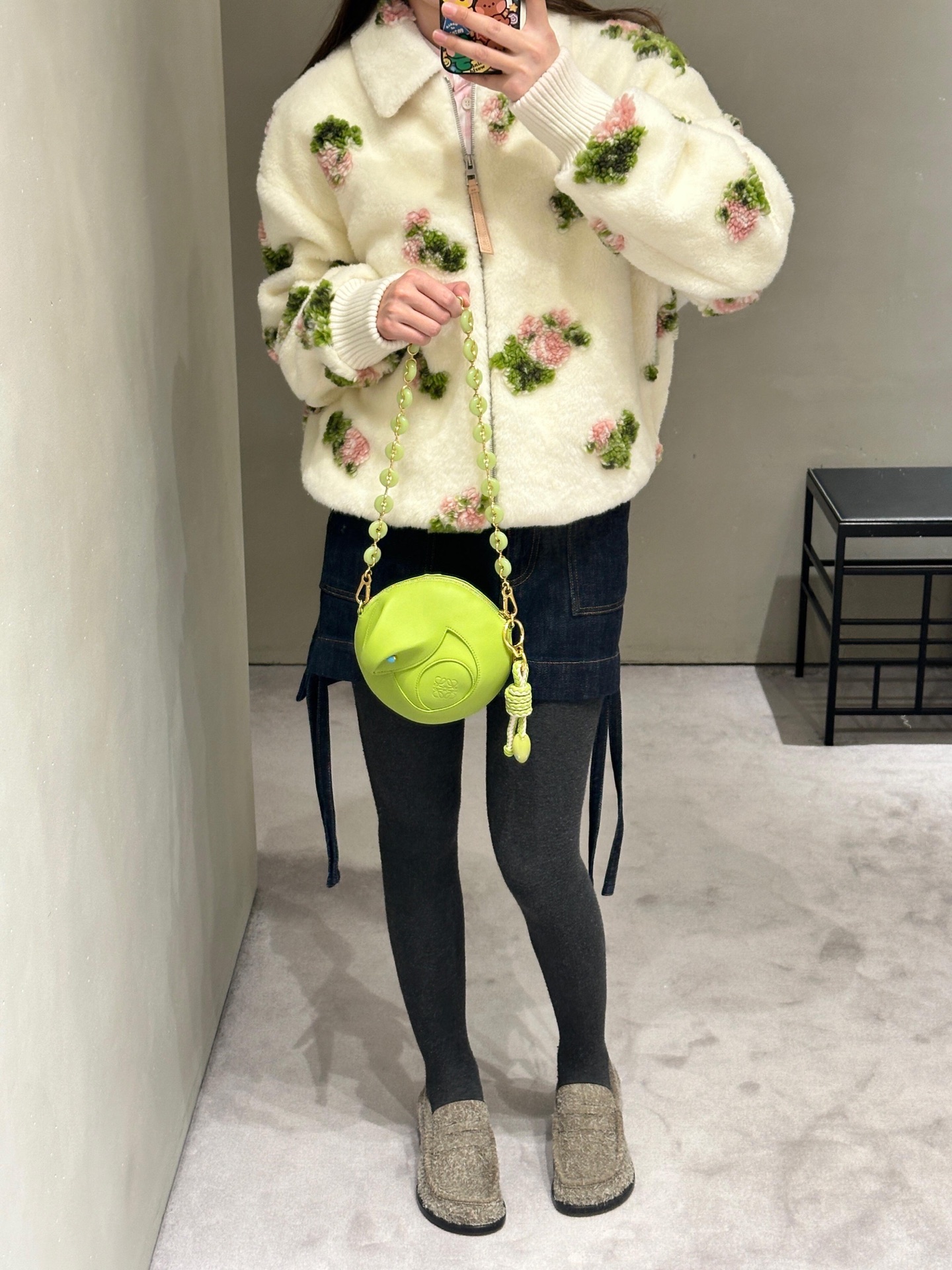 Loewe Green Snake Year Collection Small Round Bag, Luxury Leather Crossbody 7 i1745000134986 9708 0 6