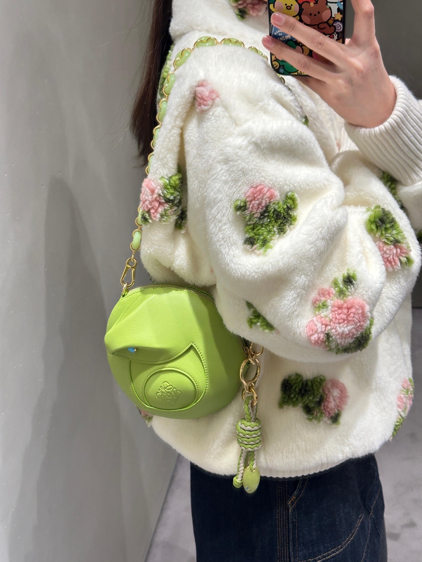 Loewe Green Snake Year Collection Small Round Bag, Luxury Leather Crossbody 9 i1745000142089 4185 0 8