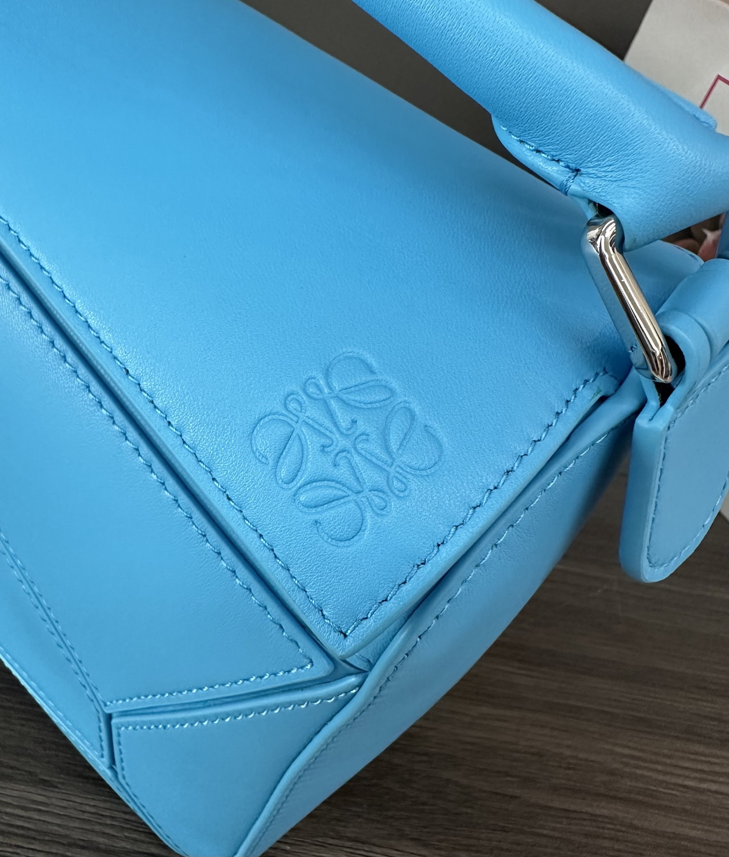 Loewe Puzzle Small Featherlight Nappa Leather Bag - Geometric Design, Sky Blue 8 i1745137742374 7717 0 7