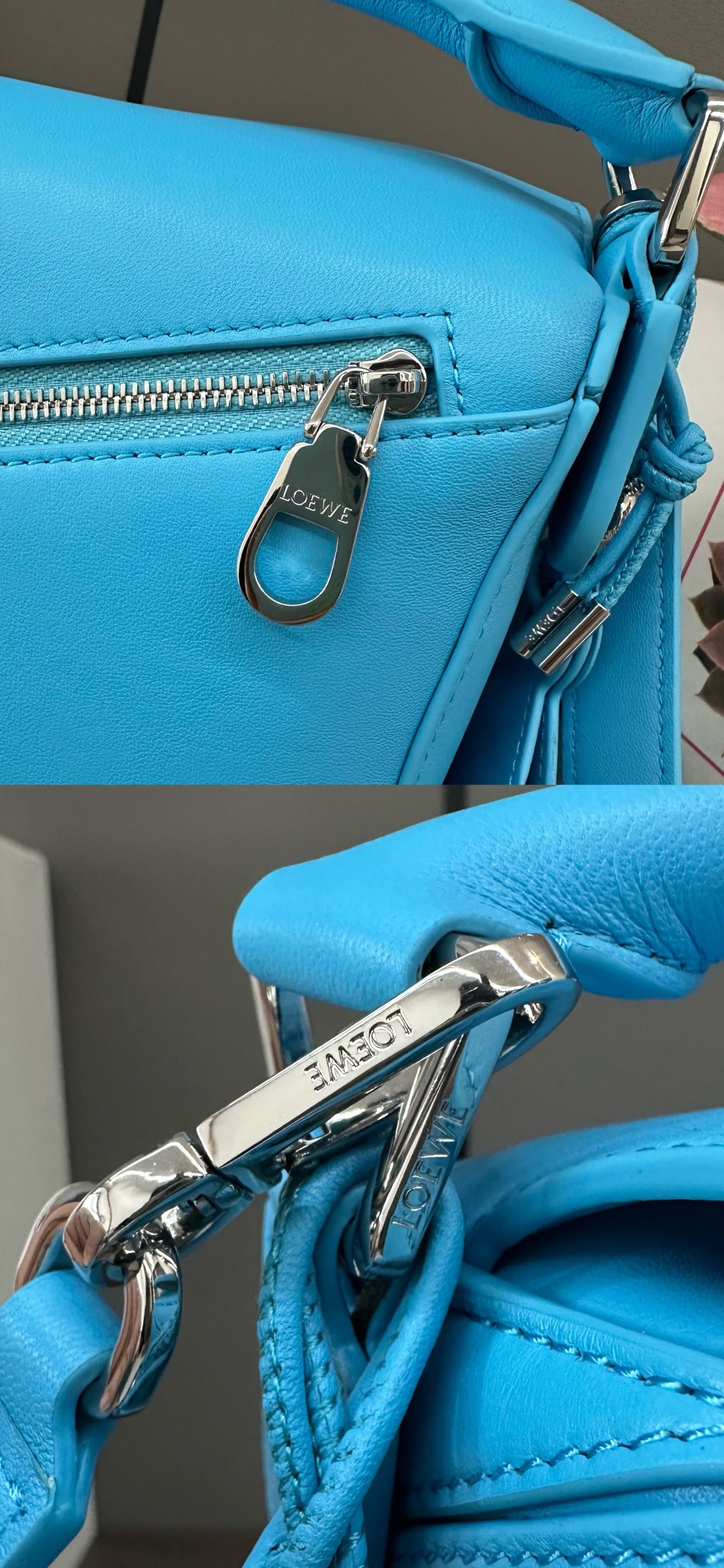 Loewe Puzzle Small Featherlight Nappa Leather Bag - Geometric Design, Sky Blue 6 i1745138203276 1030 0 11