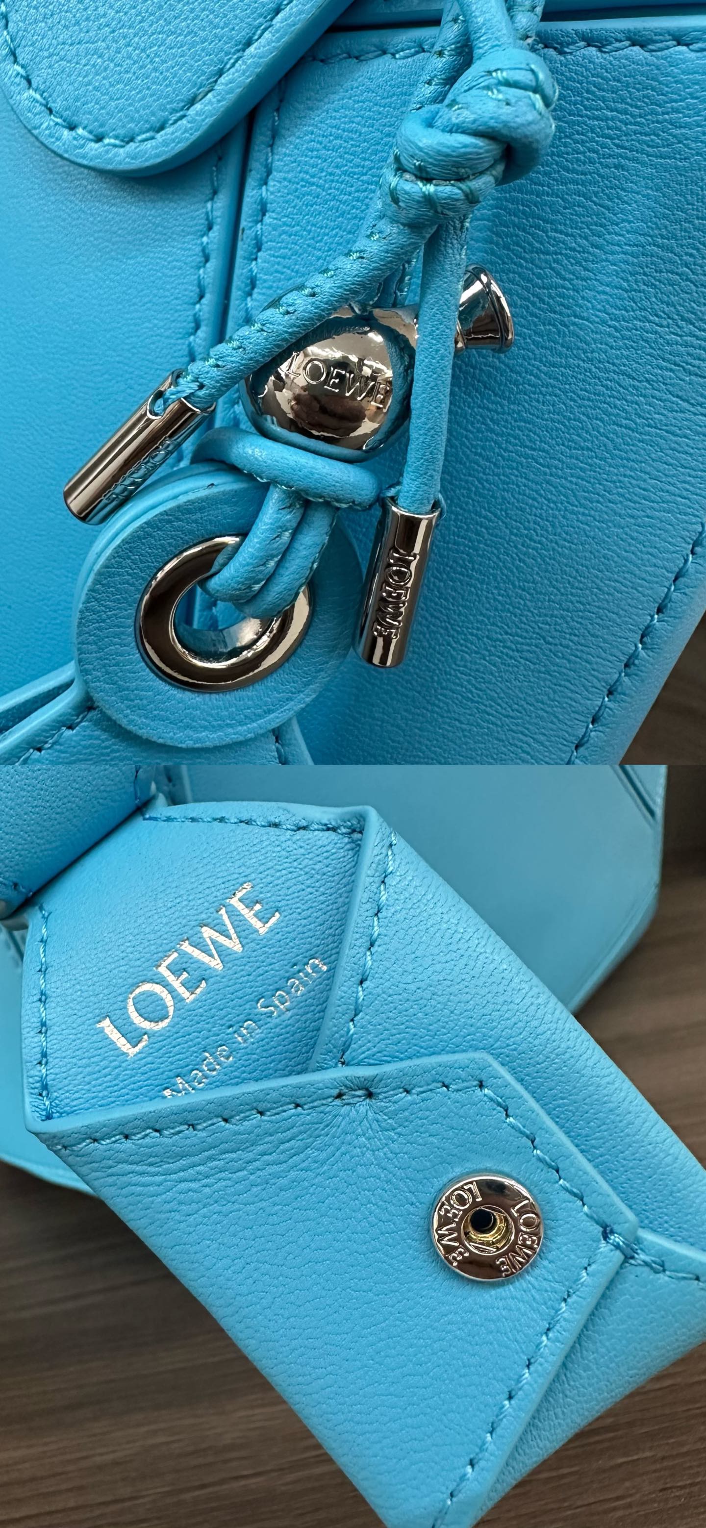 Loewe Puzzle Small Featherlight Nappa Leather Bag - Geometric Design, Sky Blue 7 i1745138320371 1430 0 8
