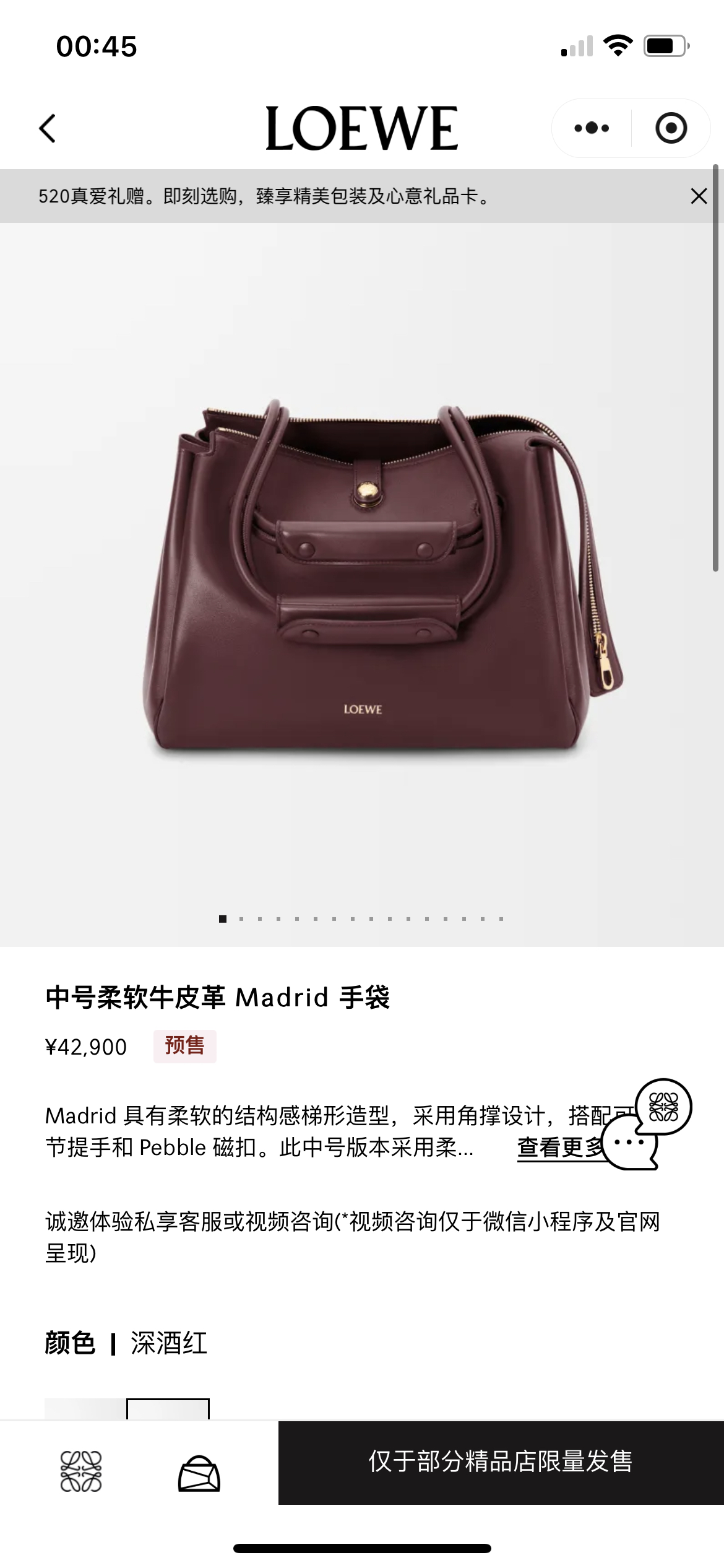 NO:343190,#Official website model picture#,Madrid handbag19860909#官网模特图#,Madrid 手袋,Bag