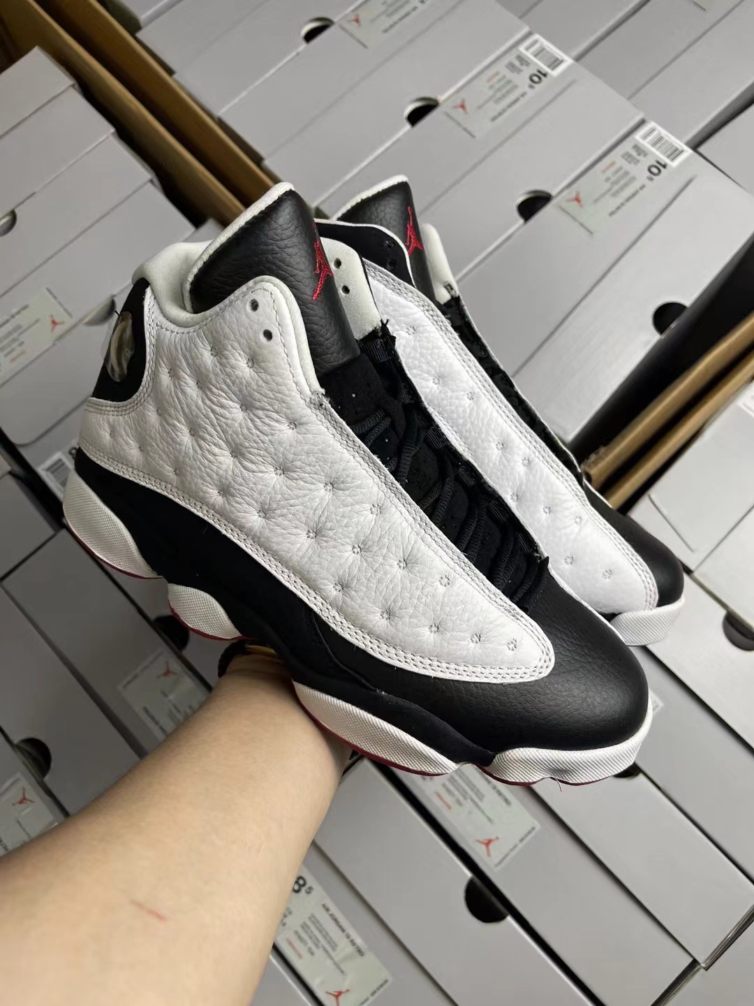 纯原福利之前6XX️AirJordanAJ13Retro黑白熊猫414571-104圈内最强13代目前可