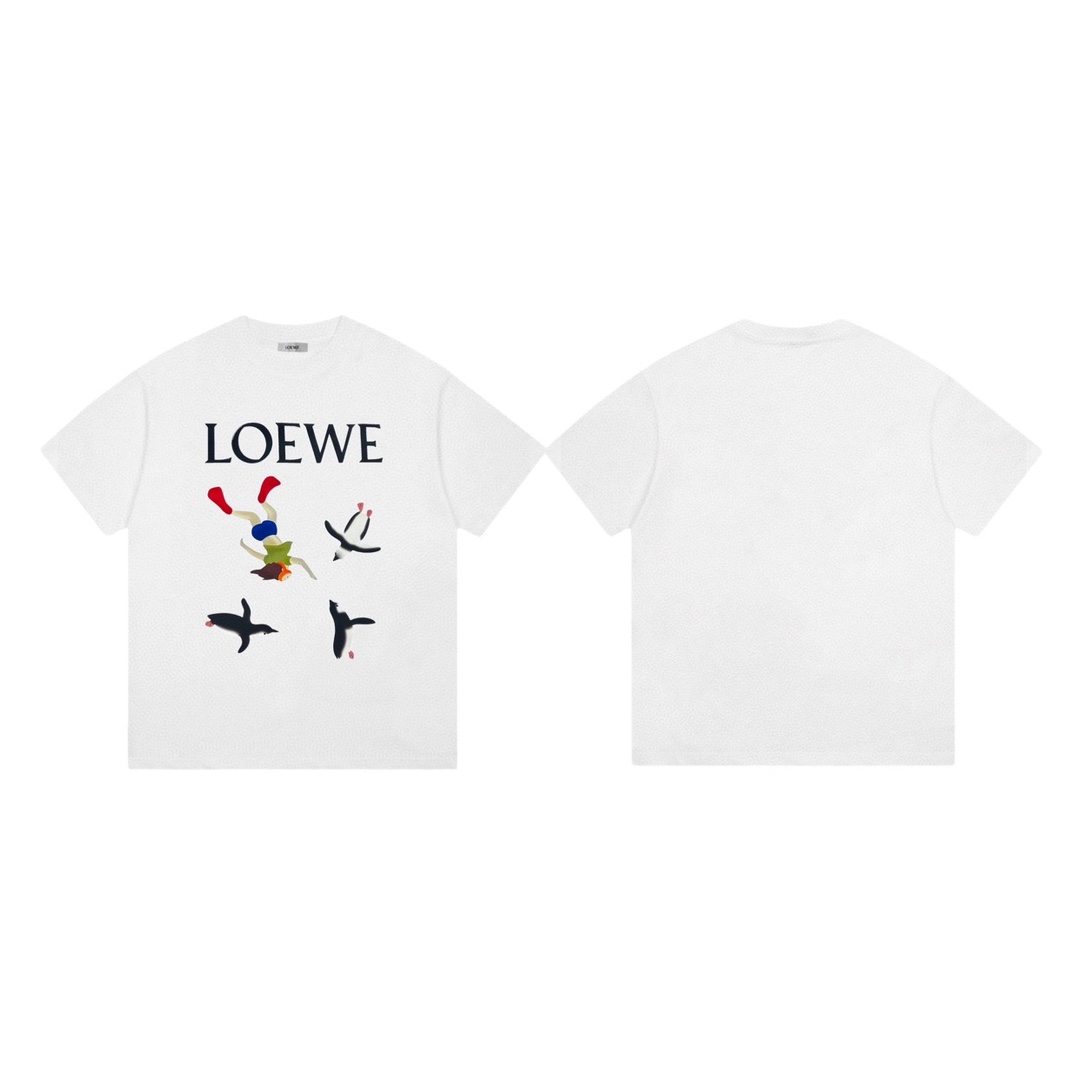 Loewe AAAAA+
 בגדים חולצה קצרה לבן הדפסה ניסקס קוטן שינה קצרה