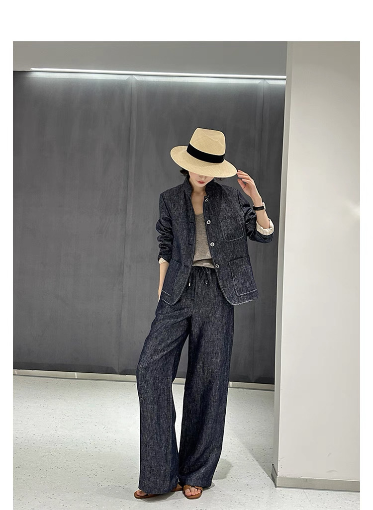 Loro Piana Style Linen Suit - Women's High-Quality Relaxed Fit Two-Piece Set