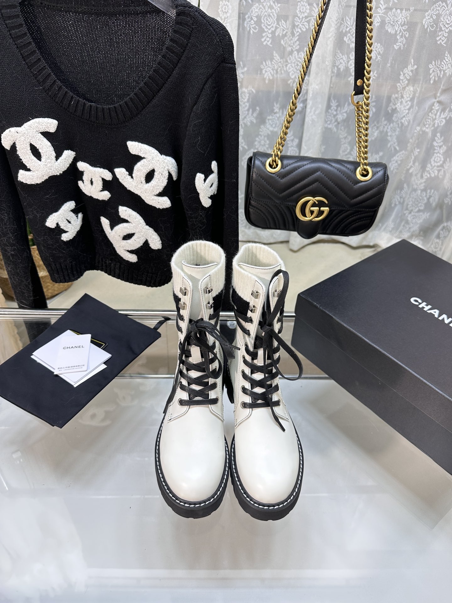 Where can I buy the best 1:1 original
 Chanel Short Boots Women Gold Hardware Cowhide Sheepskin Fall/Winter Collection Fashion