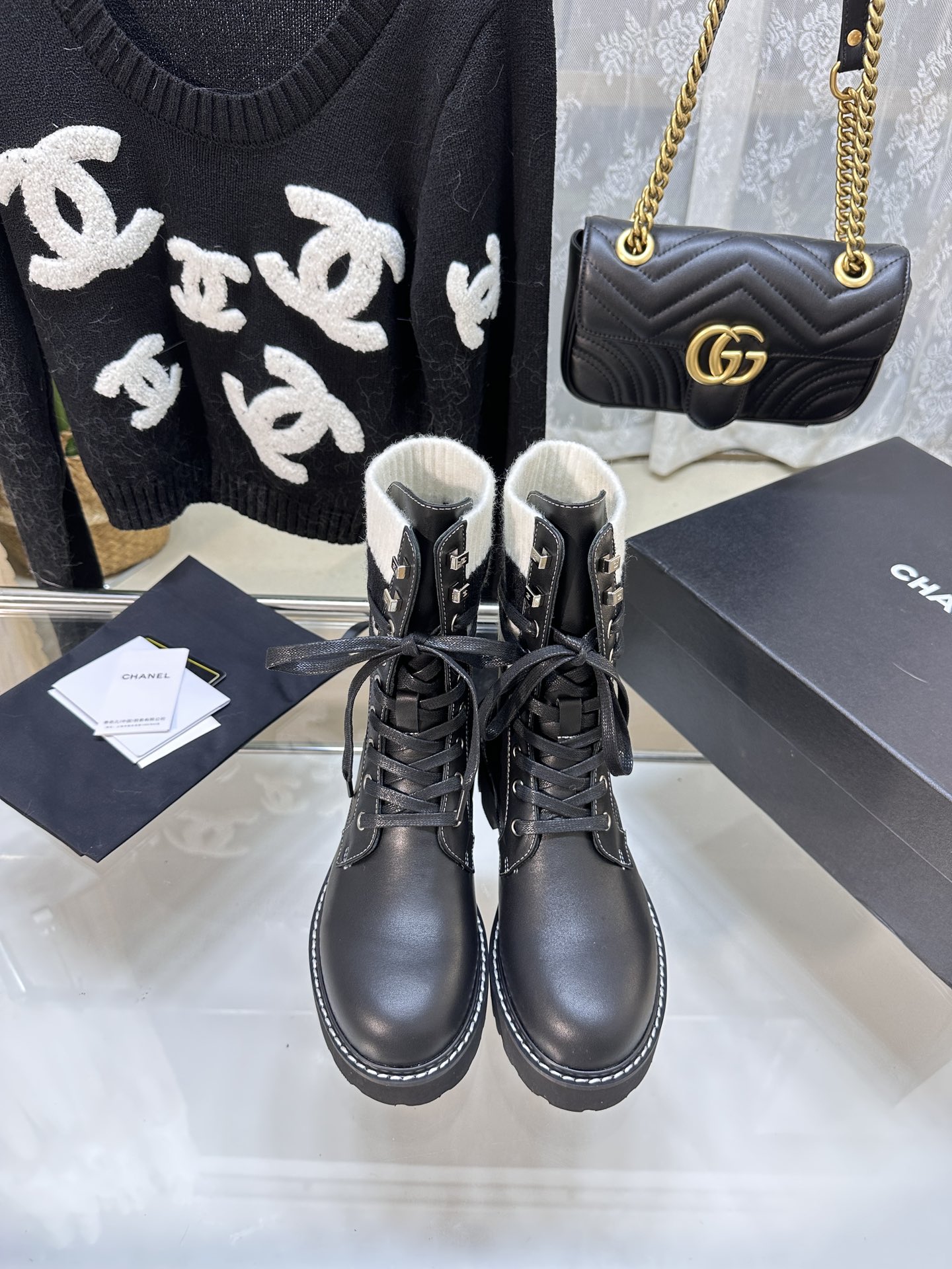 Designer 7 Star Replica
 Chanel Short Boots Replica AAA+ Designer
 Women Gold Hardware Cowhide Sheepskin Fall/Winter Collection Fashion