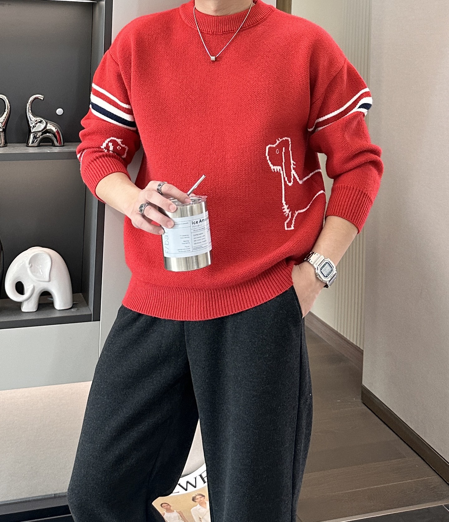 · TB 重磅推荐！2025aw秋冬新款 专柜同步 时尚经典基础款针织衫 秋冬必备款 采用针织衫加厚毛衣