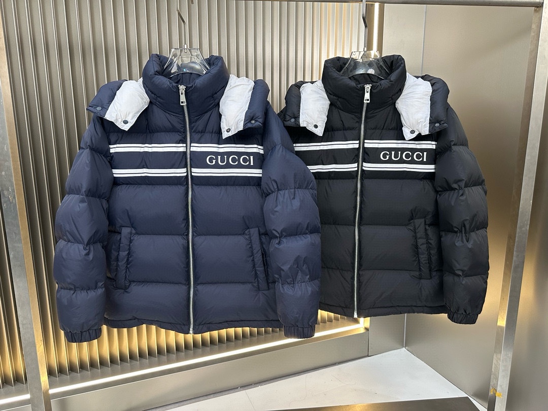 Store
 Gucci Designer
 Clothing Down Jacket White Unisex Duck Down Fall/Winter Collection