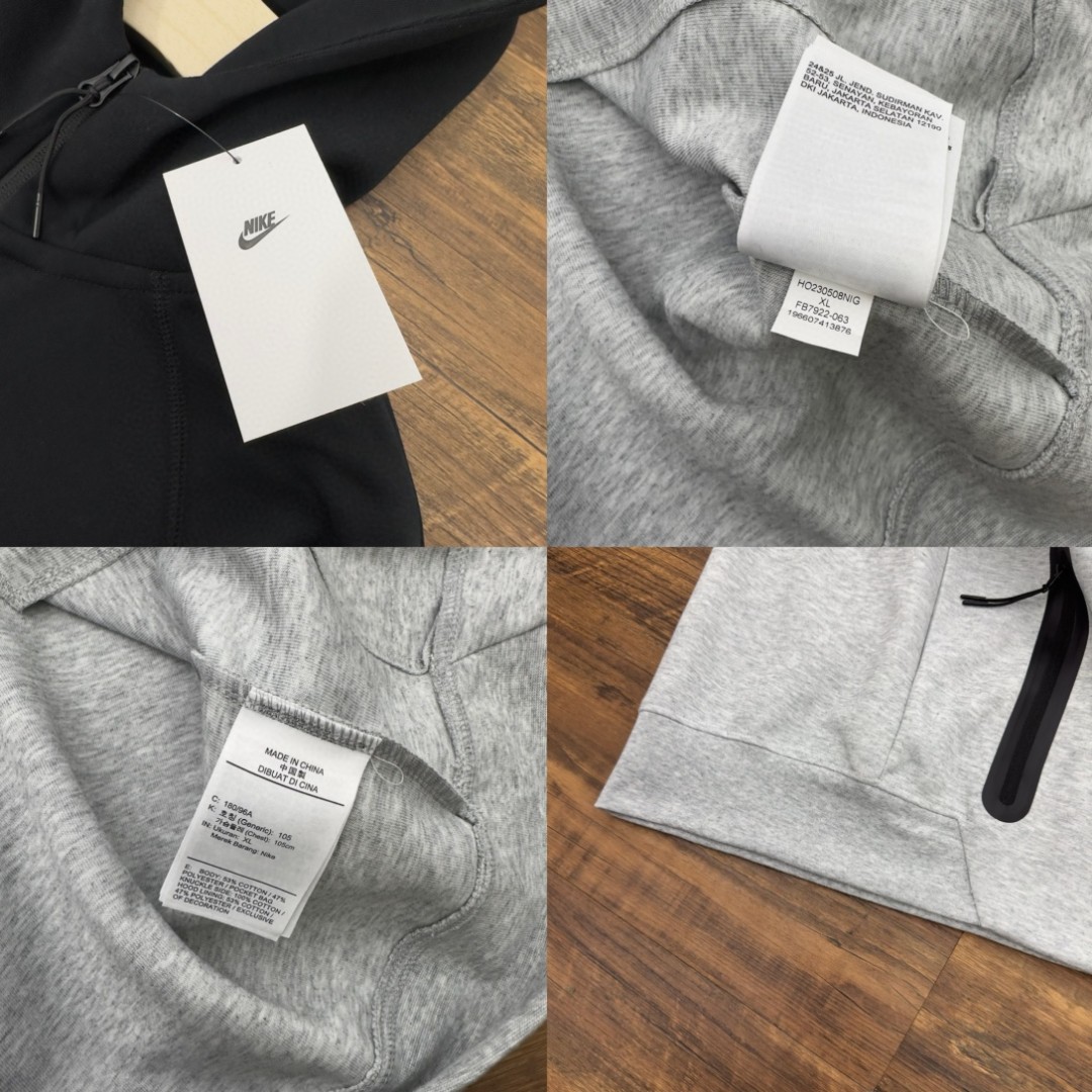 代工厂出品*💰105🧿可配裤子价格咨询客服
Nike耐克TECH FLEECE男子春季连帽衫外套针织休闲拼接拉链衫！
货号:FB7922

哈兰德同款外套，经典百搭，超级好看！
申州国际全棉双面布，品质无敌好，品相完美，卖到就是赚到！

Nike Sportswear Tech Fleece Windrunner 男子全长拉链开襟连帽衫从经典 Windrunner 夹克和 Tech Fleece夹克汲取设计灵感，将两款经典造型巧妙融合。肩部、胸部和衣身采用休闲剪裁，塑就运动风范，便于叠搭。优质双面针织面料，内外皆具顺滑质感，穿着舒适且不增加滞重感！

落肩和拼接衣袖设计塑就运动风版型，局部弹性罗纹下摆有助稳固衣！

三标辅料齐全，春季穿搭强烈推荐的一款外套！

颜色:黑色 灰色 白色 绿色 
尺码：M L XL XXL

          衣长       胸围       下摆    
M        69         53            48
L         71         55            50
XL       73         57            52
XXL     75         59            54

          