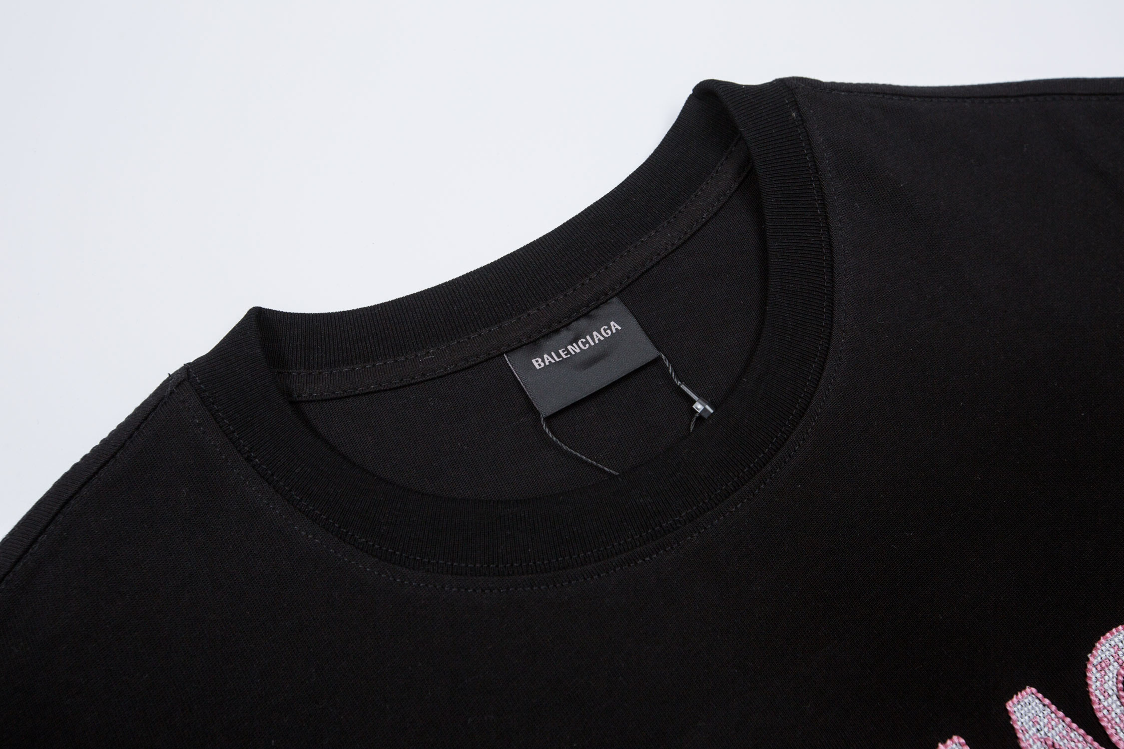 Balenciaga/巴黎世家 炫彩渐变Logo绣花短袖T恤