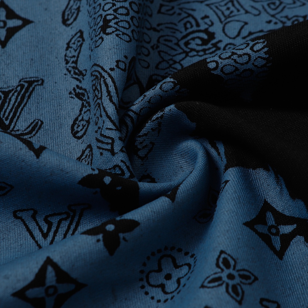 Louis Vuitton/路易威登 老花腰果花扎染短袖T恤 黑色 白色