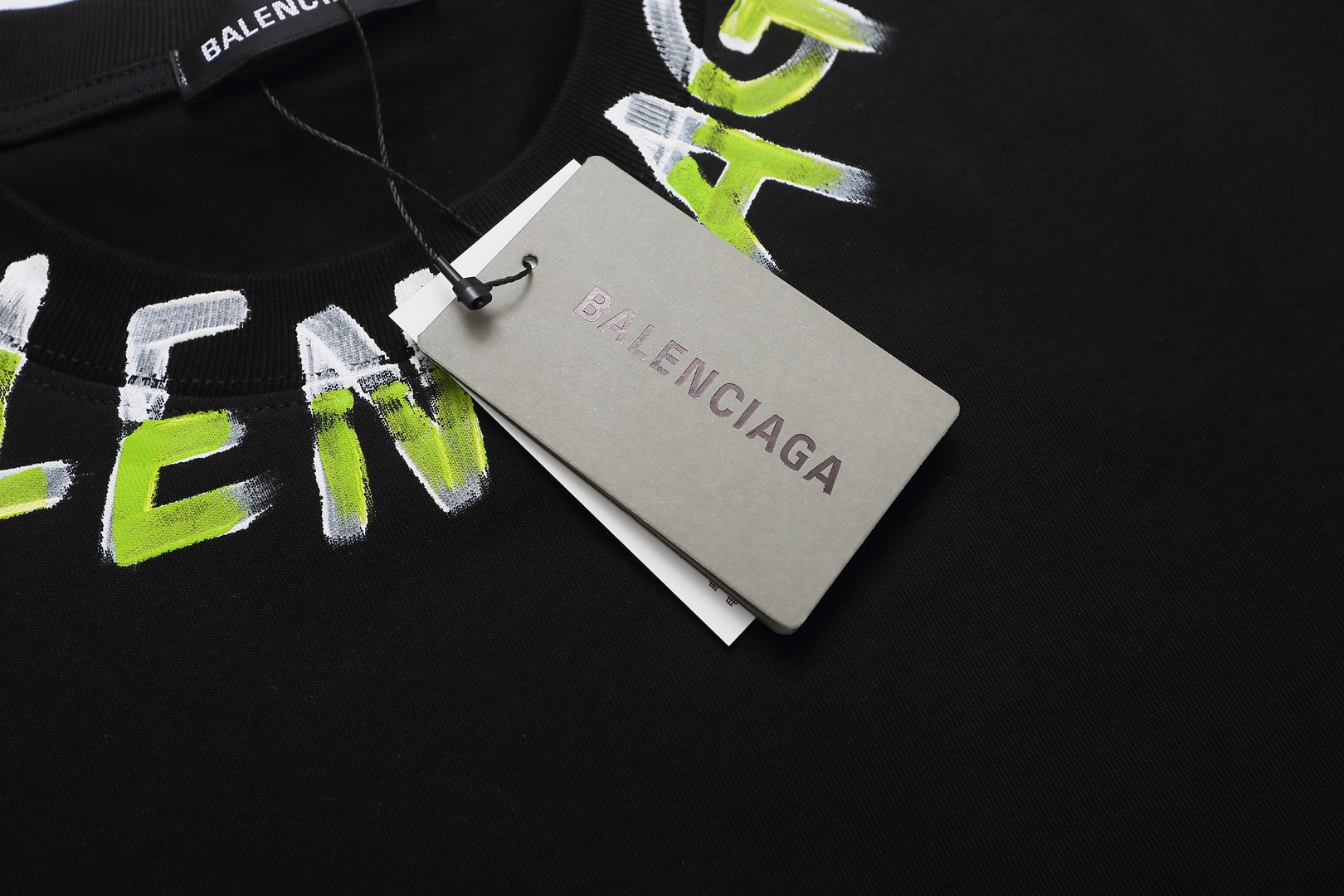 Balenciaga/巴黎世家 手绘泼墨涂鸦Logo短袖T恤
