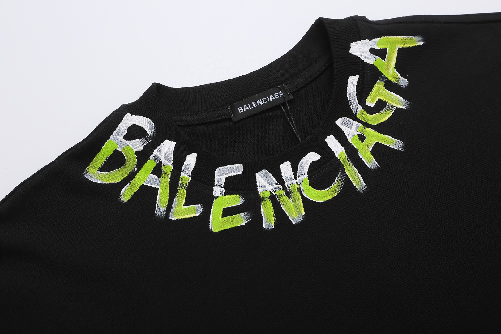 Balenciaga/巴黎世家 手绘泼墨涂鸦Logo短袖T恤