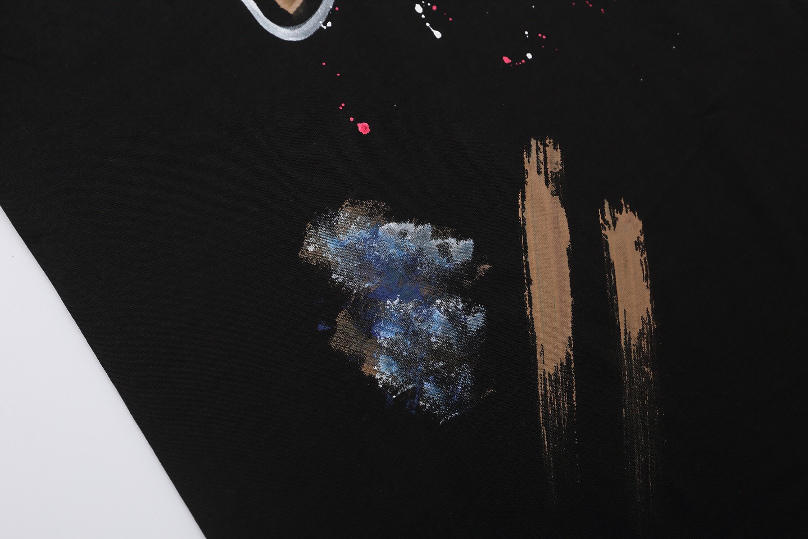 Louis Vuitton/路易威登 泼墨五彩涂鸦短袖T恤 黑色 白色