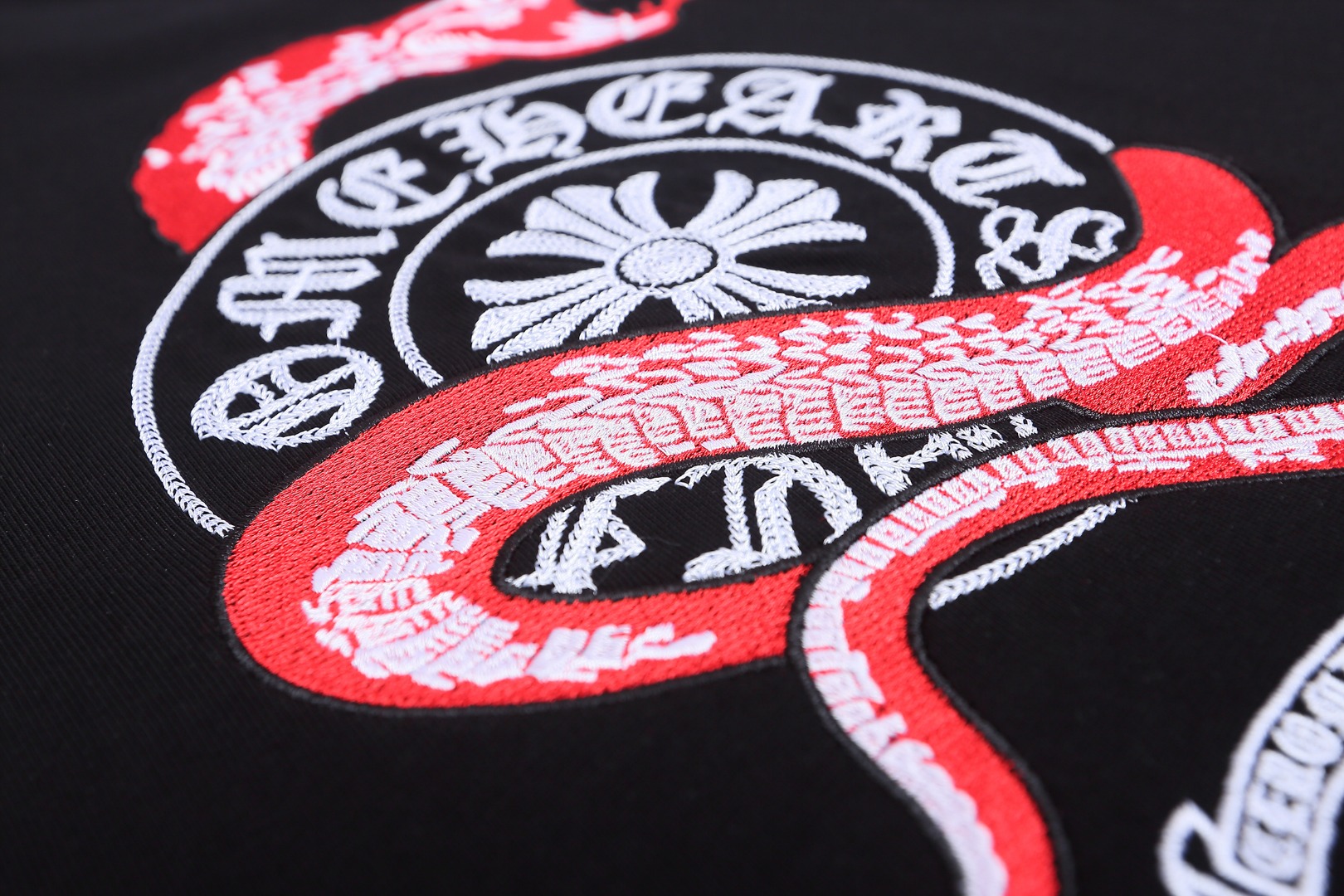 Chrome Hearts/克罗心 25ss 蛇年限定刺绣短袖T恤 黑色 白色