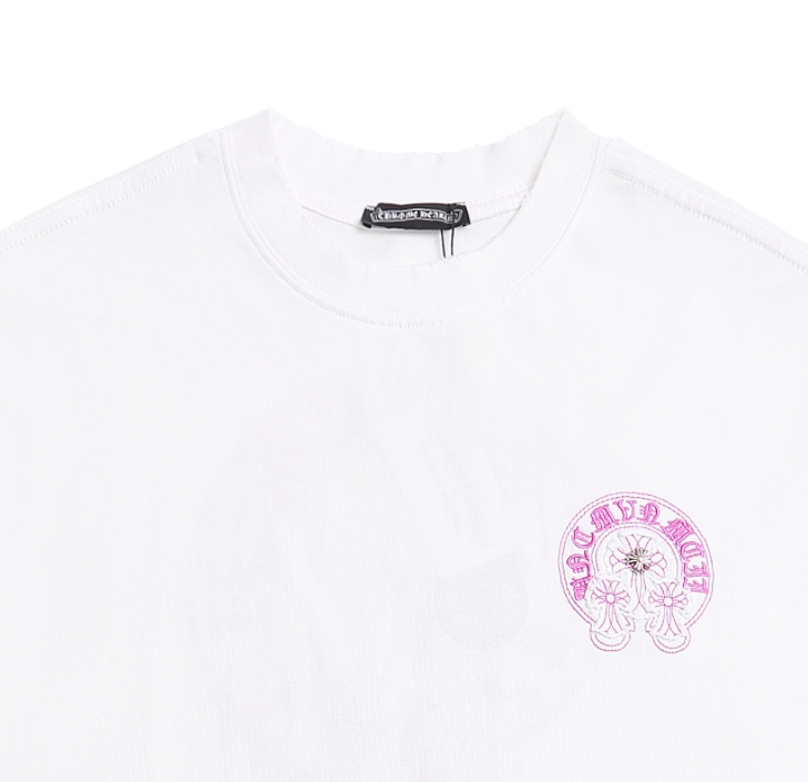 Chrome Hearts/克罗心 25ss 马蹄激光烧花贴布粉绣短袖T恤