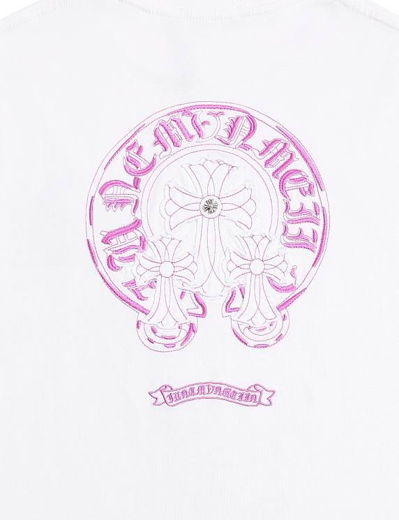 Chrome Hearts/克罗心 25ss 马蹄激光烧花贴布粉绣短袖T恤