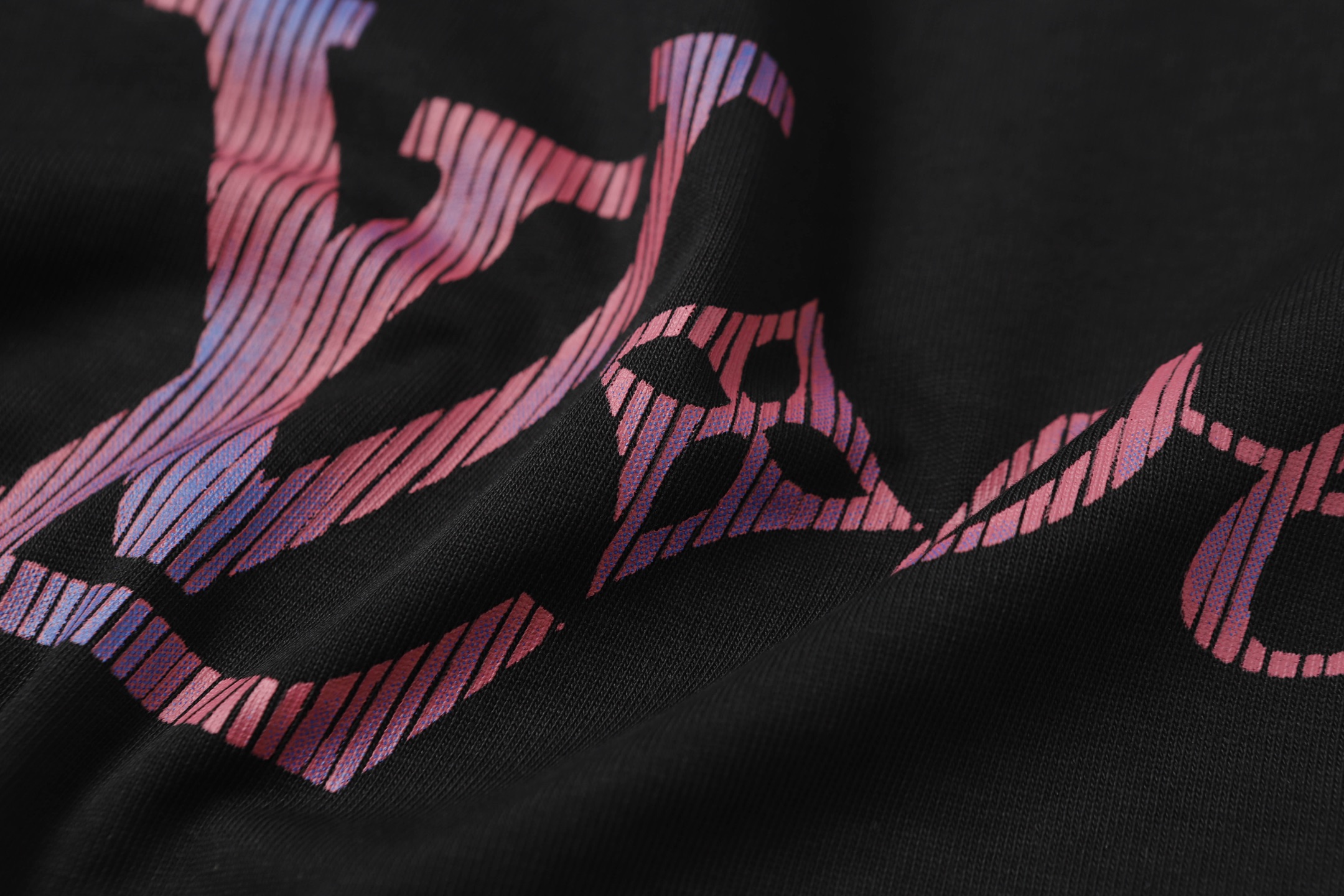 Louis Vuitton/路易威登 25ss 紫金渐变字母印花短袖T恤