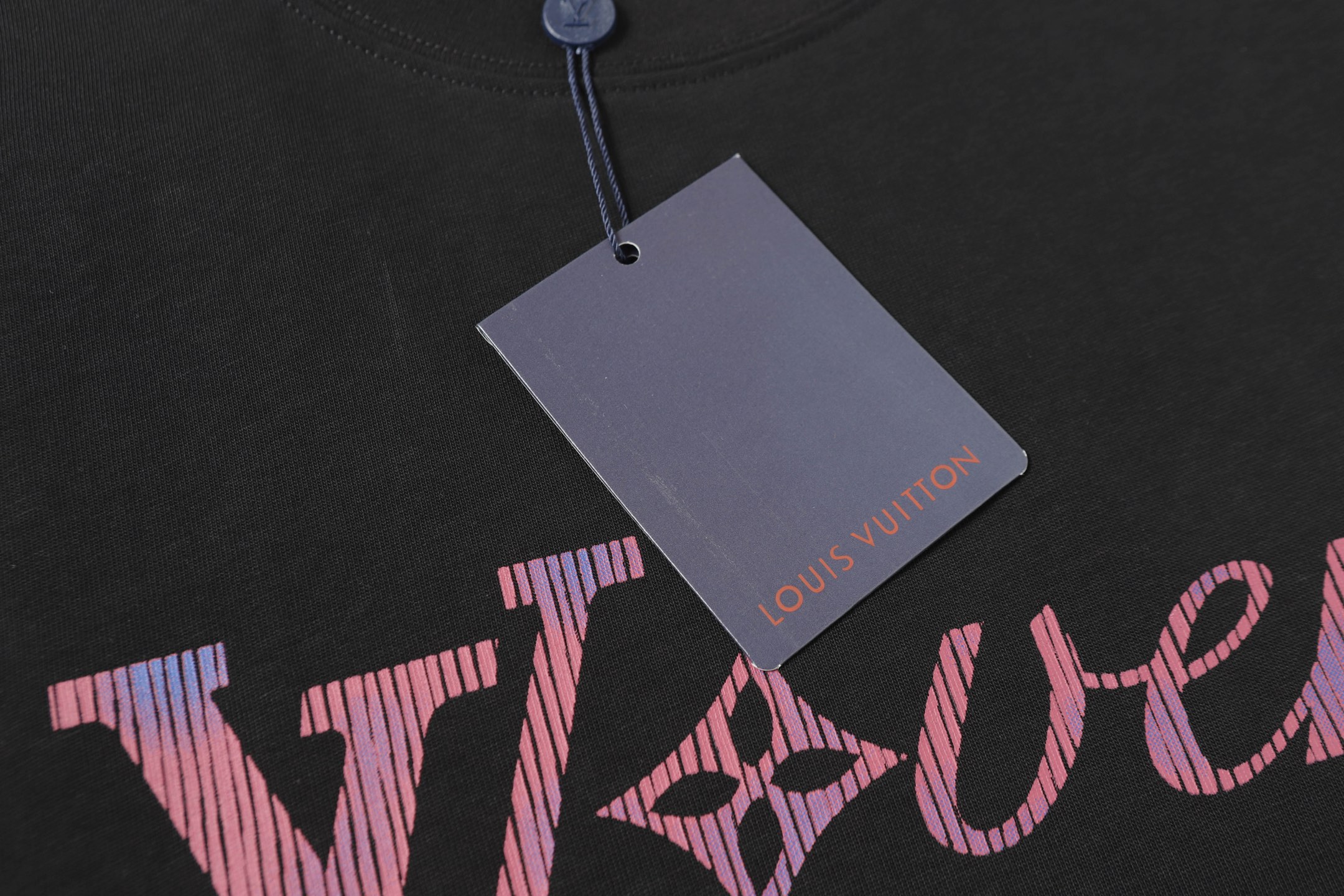 Louis Vuitton/路易威登 25ss 紫金渐变字母印花短袖T恤