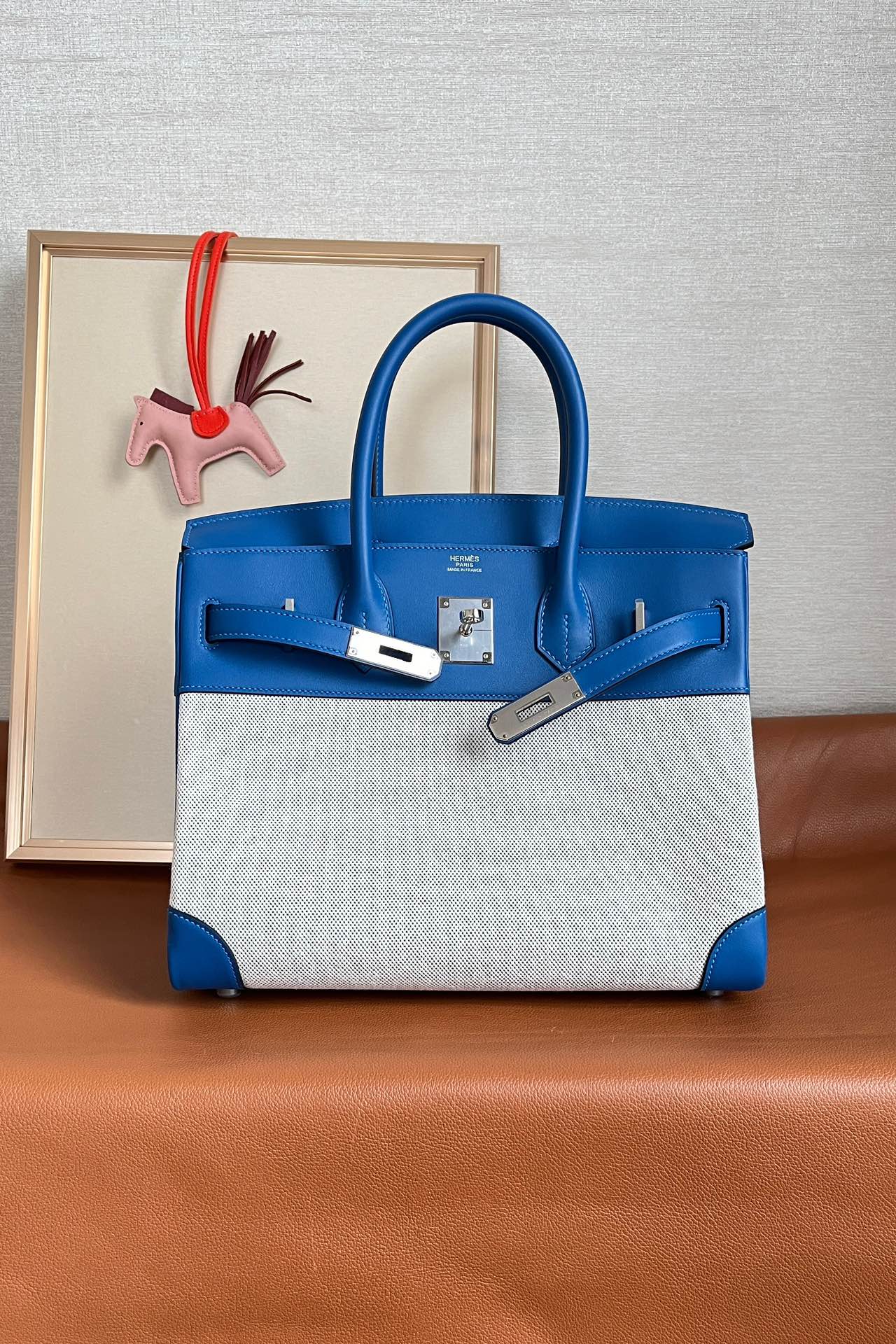 Birkin Toile30 法国蓝vintage银扣，一级手工缝制
