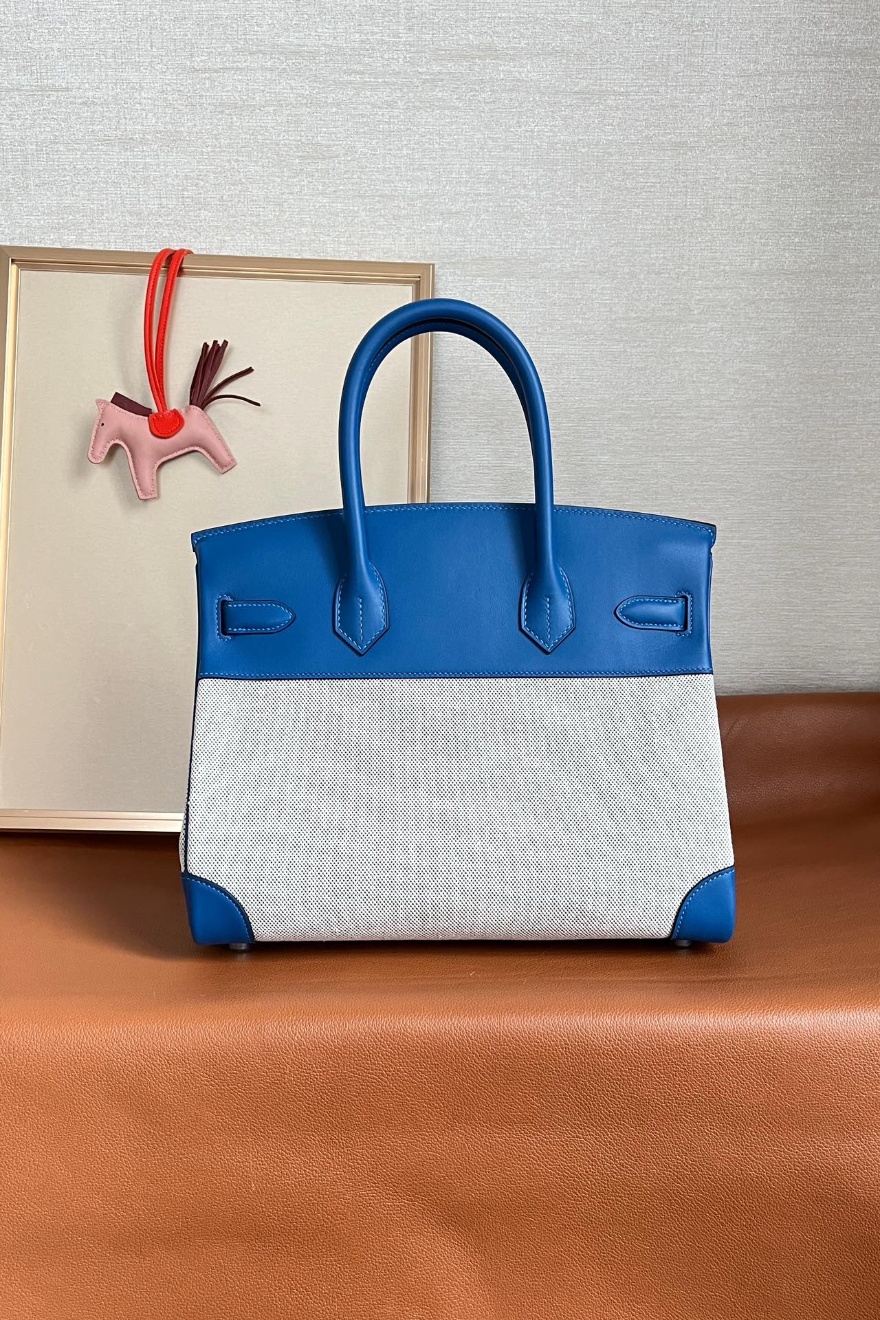 Birkin Toile30 法国蓝vintage银扣，一级手工缝制