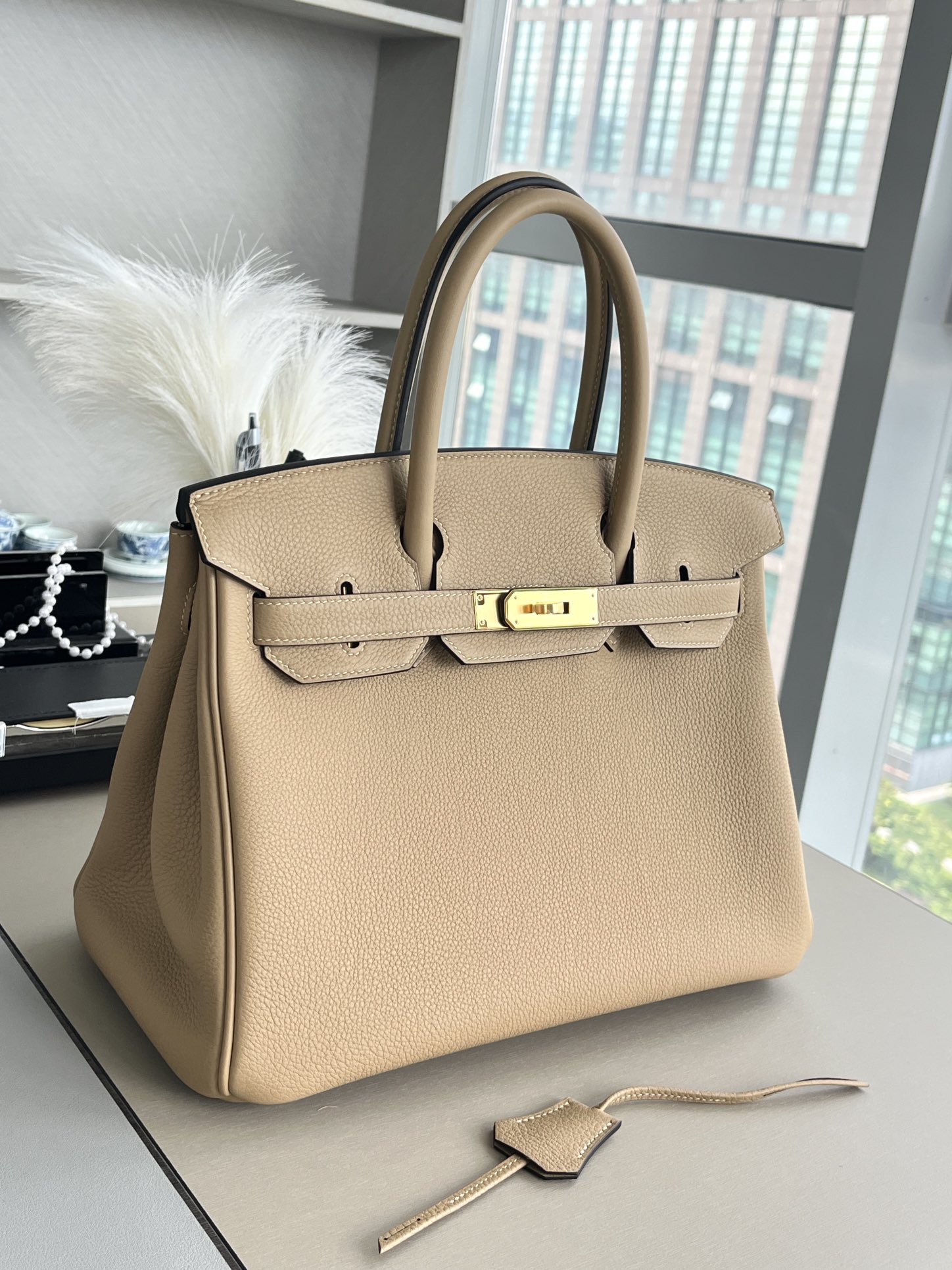 birkin30 马尔法米色togo 金扣，一级手工缝制